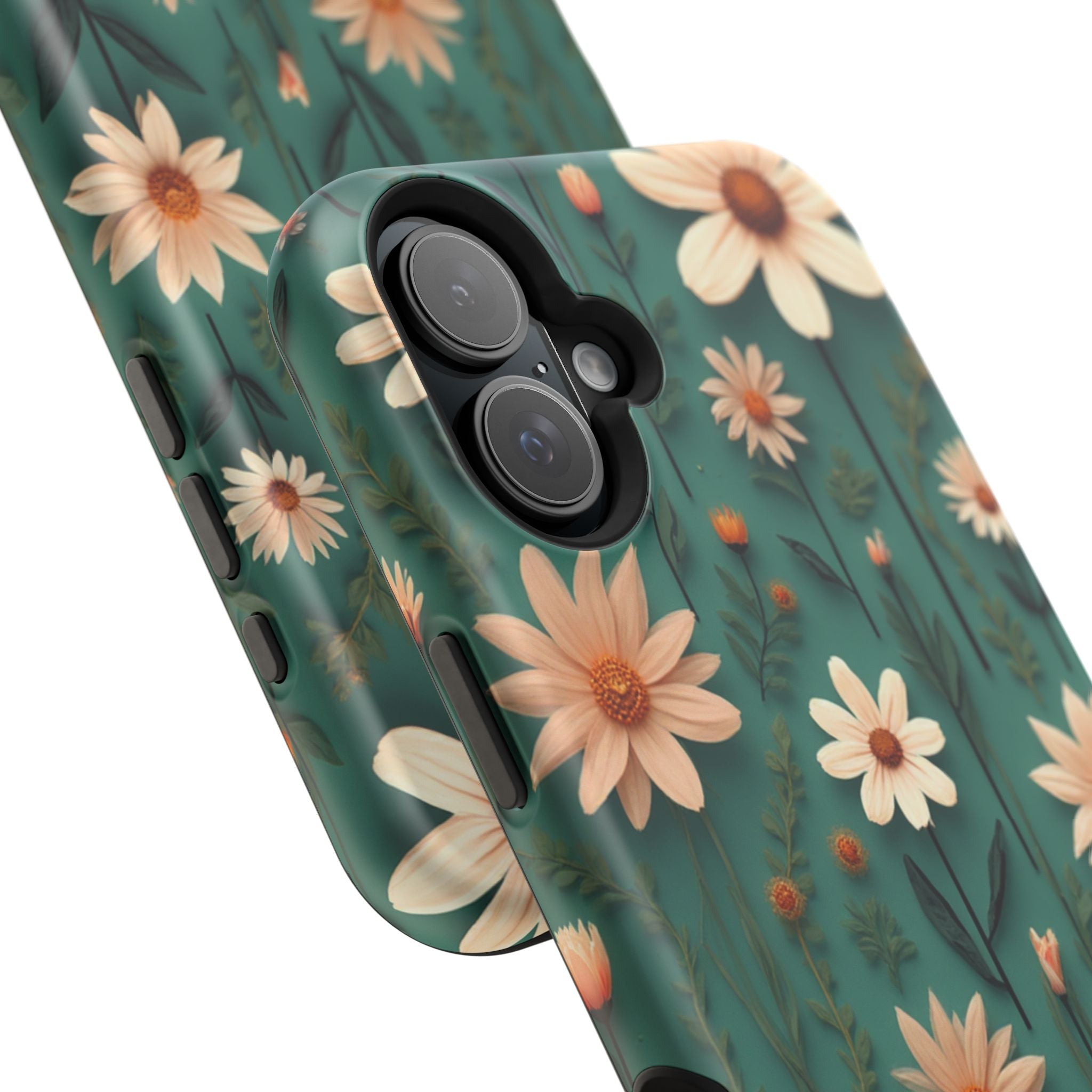 Floral Daisy Magnetic Impact-Resistant Phone Case