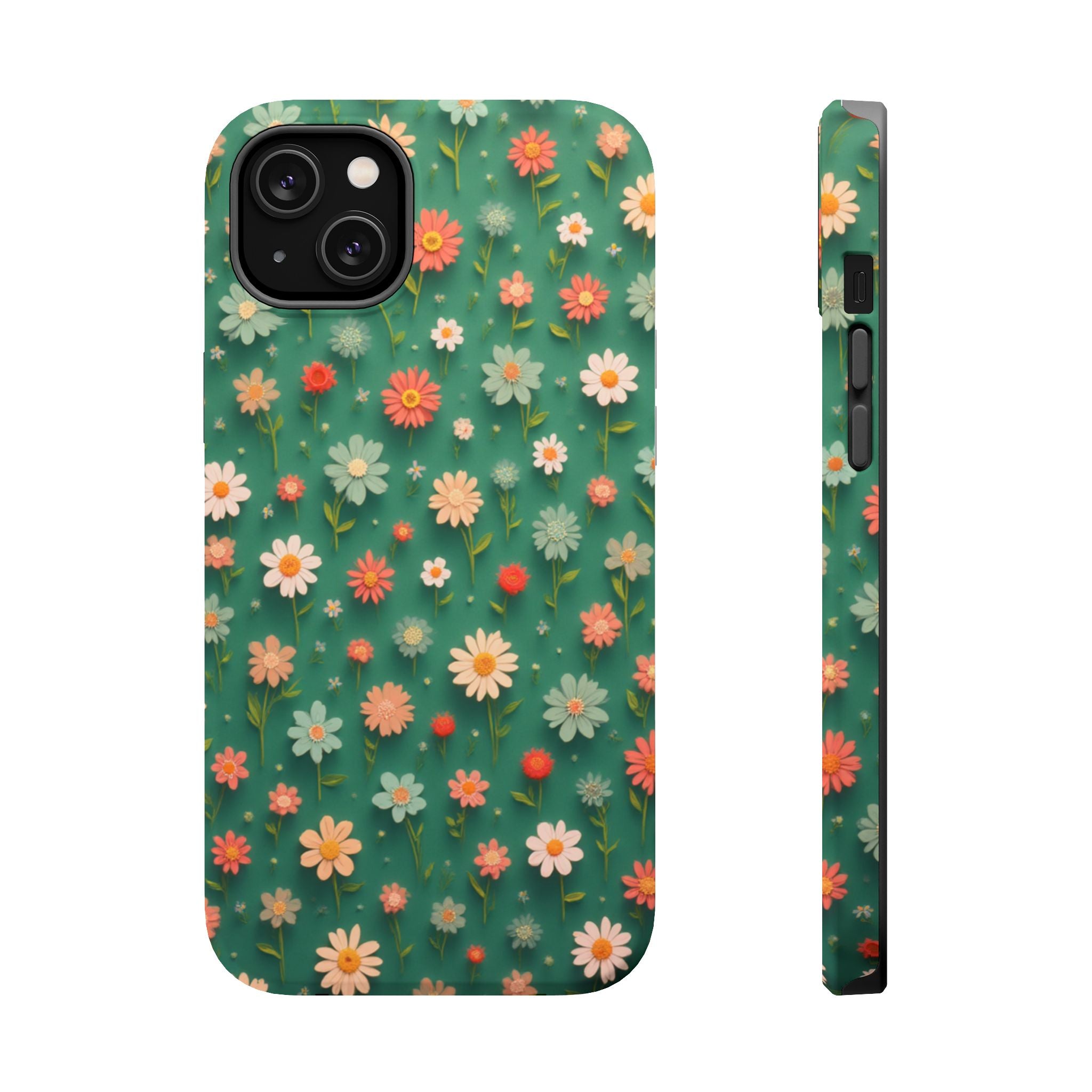 Floral Daisy Magnetic Impact-Resistant Phone Case