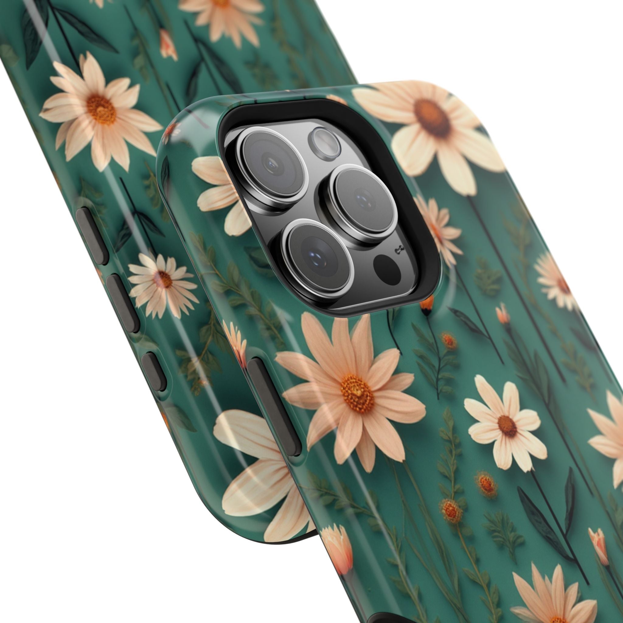 Floral Daisy Magnetic Impact-Resistant Phone Case