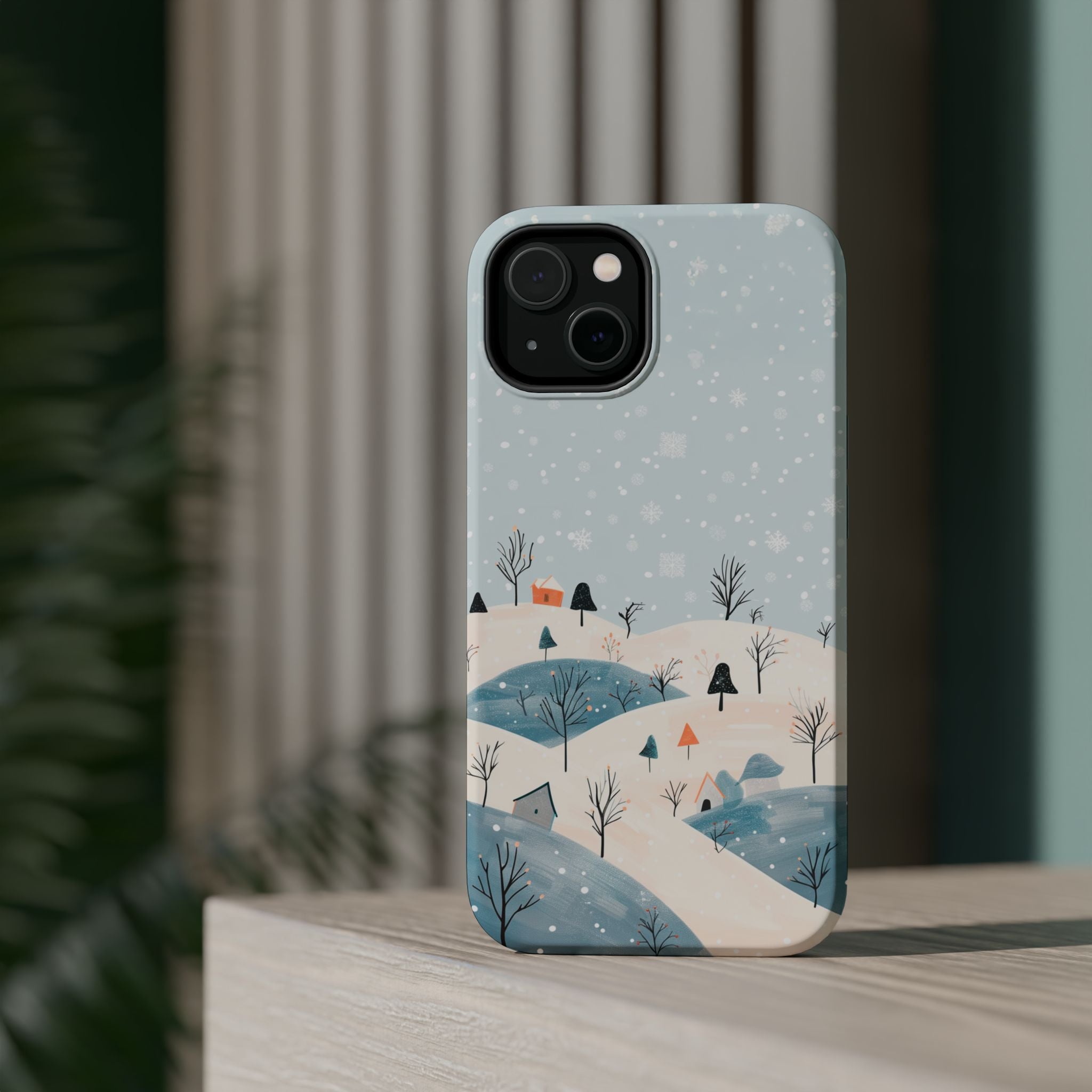 Winter Snowy Hills Magnetic Impact Phone Case — Cute Scenic Landscape iPhone Cover