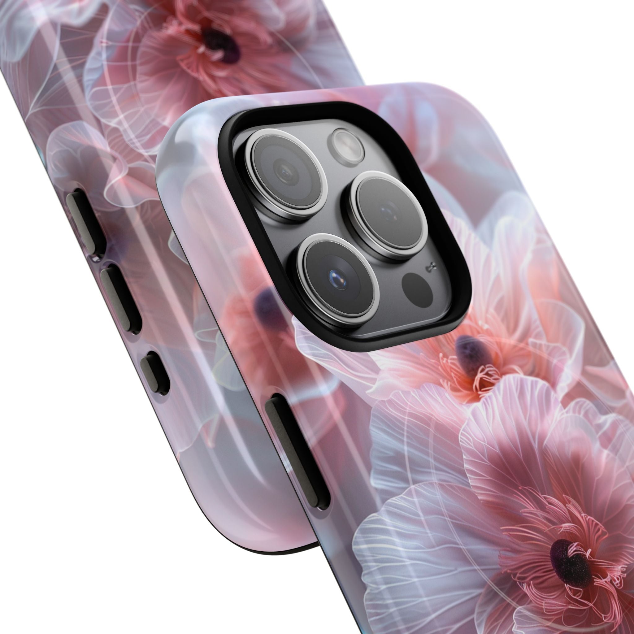 Floral Dream Tough Magnetic Phone Case — Pink Soft Petal Design