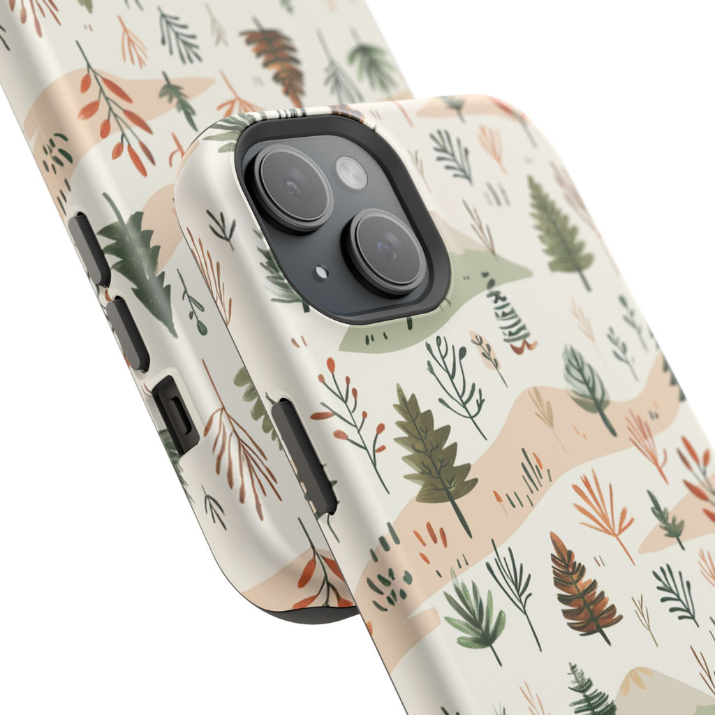 Magnetic Impact-Resistant Phone Case — Woodland Trees Pattern