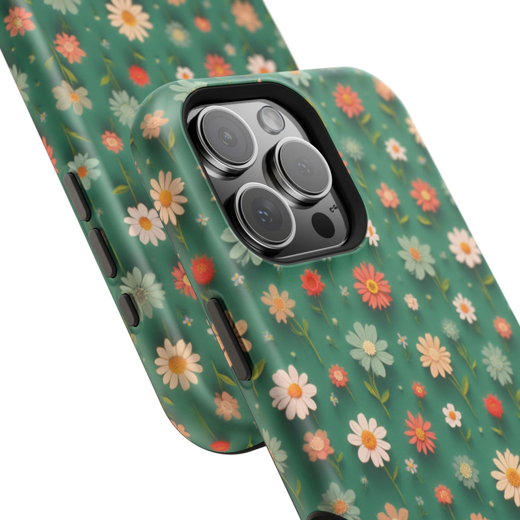 Floral Daisy Magnetic Impact-Resistant Phone Case