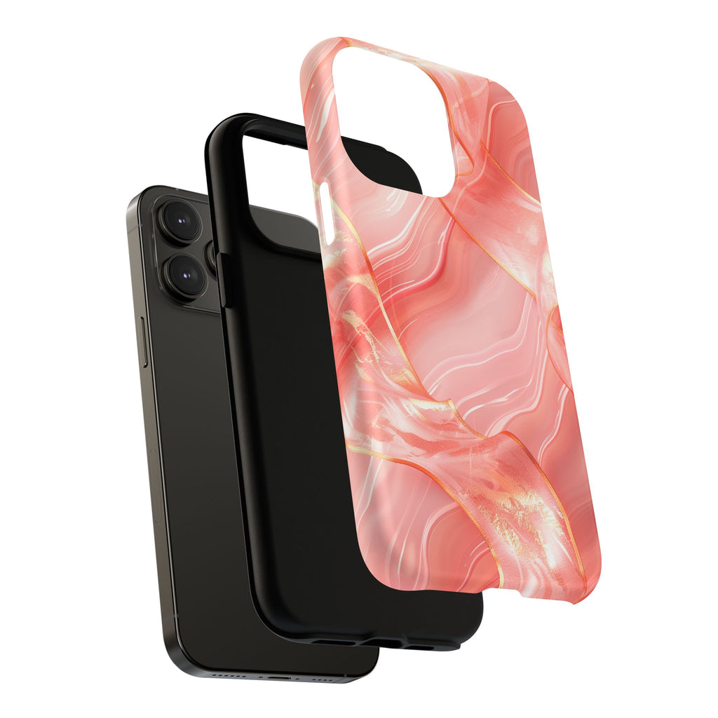 Pink Marble Magnetic Phone Case — Tough Protective iPhone Cover