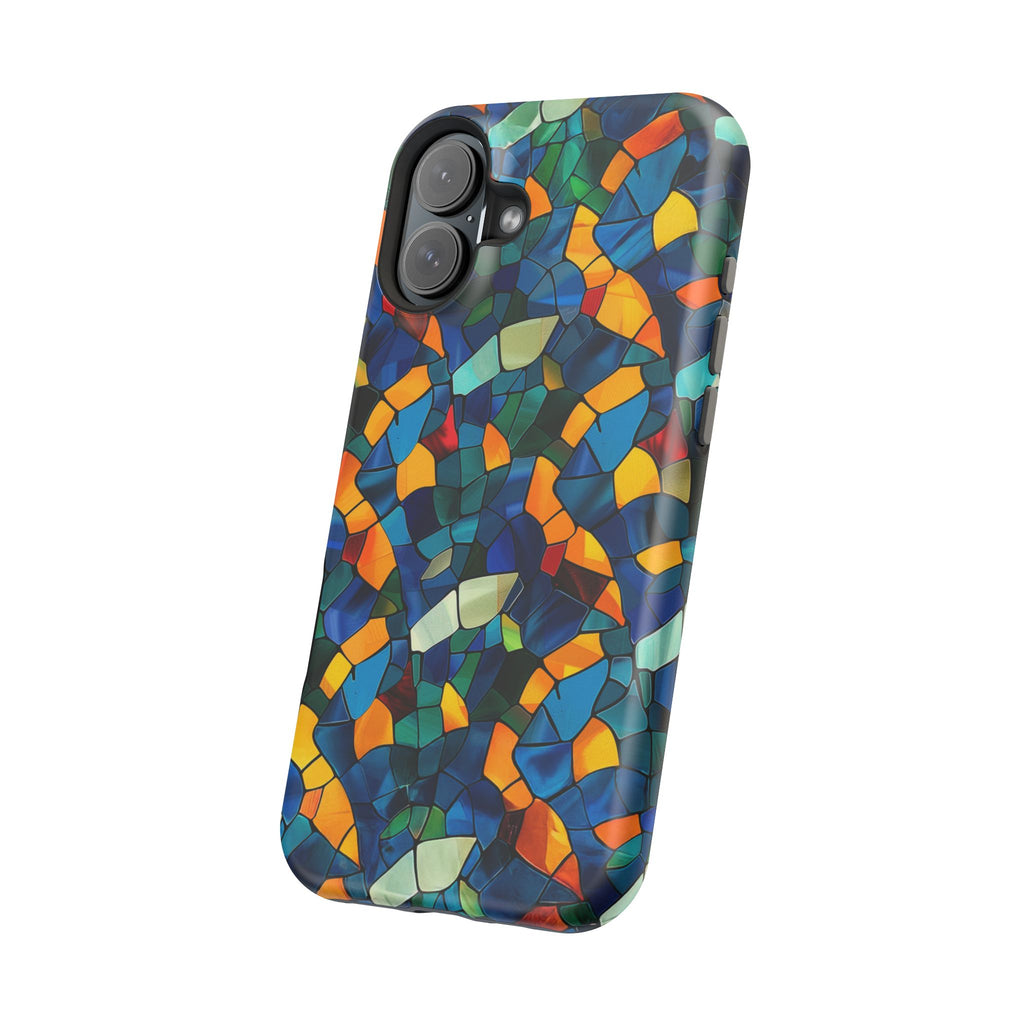 Stained Glass Mosaic Magnetic Impact Phone Case — Durable Protective Cover