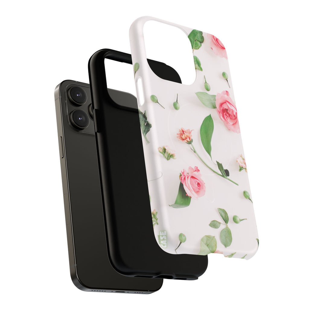 Floral Rose Tough Magnetic Phone Case