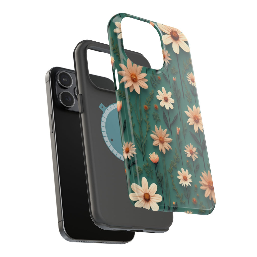 Floral Daisy Magnetic Impact-Resistant Phone Case
