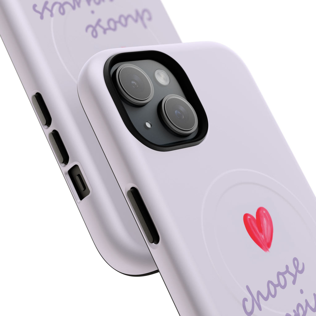 Tough Magnetic Case — "Choose Happiness" Heart Phone Cover