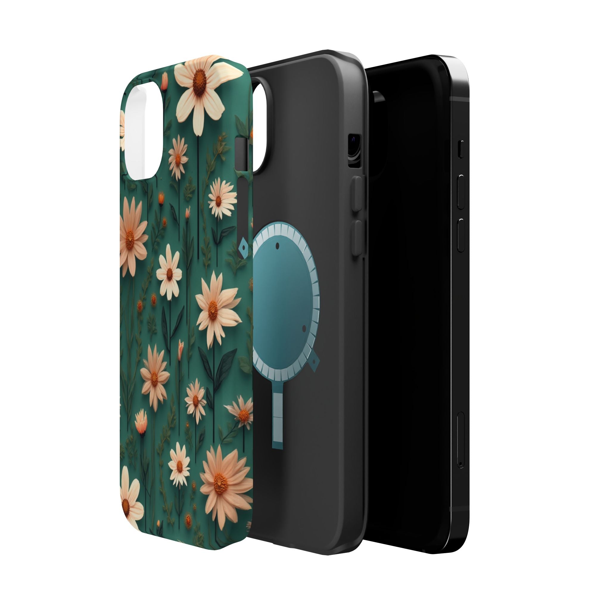 Floral Daisy Magnetic Impact-Resistant Phone Case