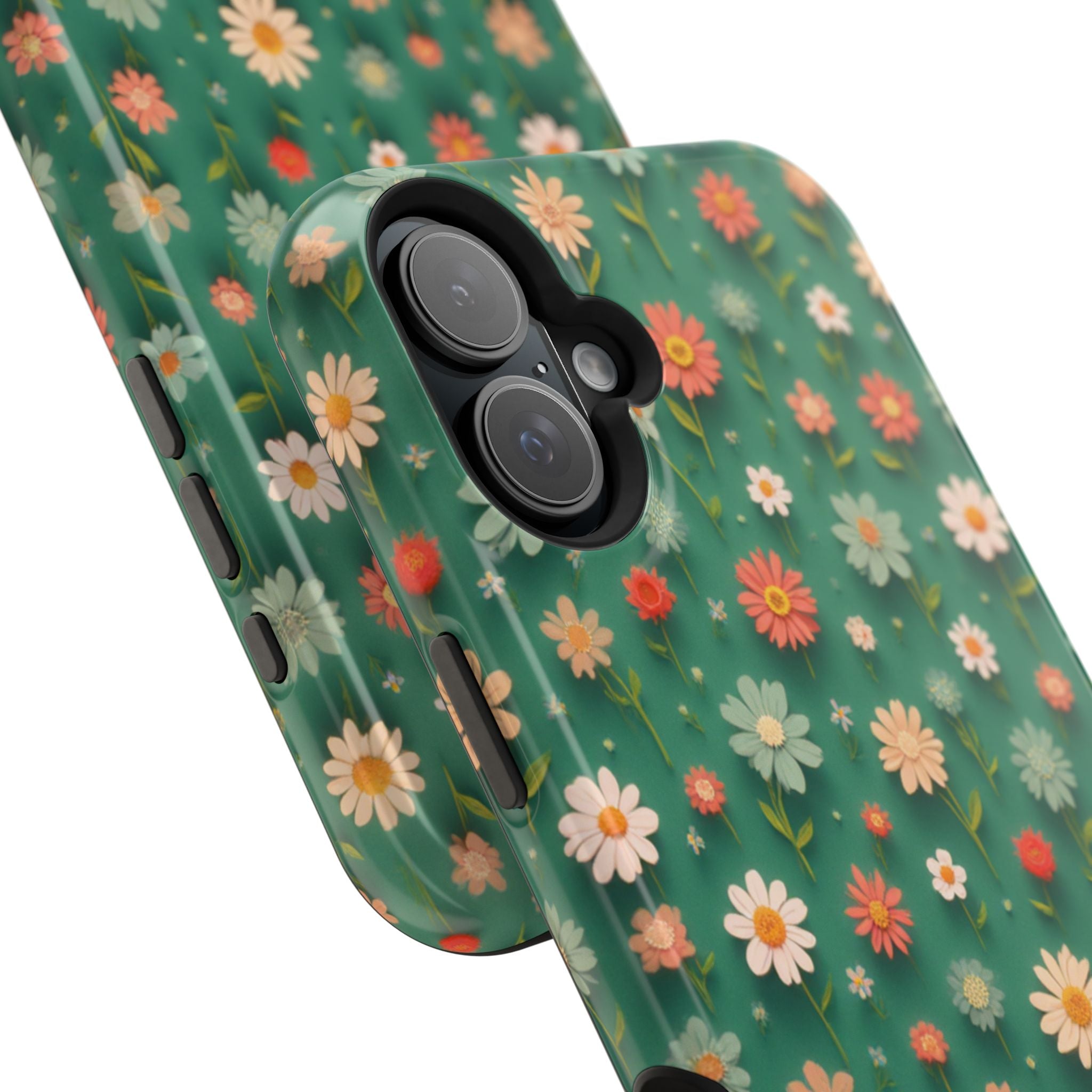 Floral Daisy Magnetic Impact-Resistant Phone Case