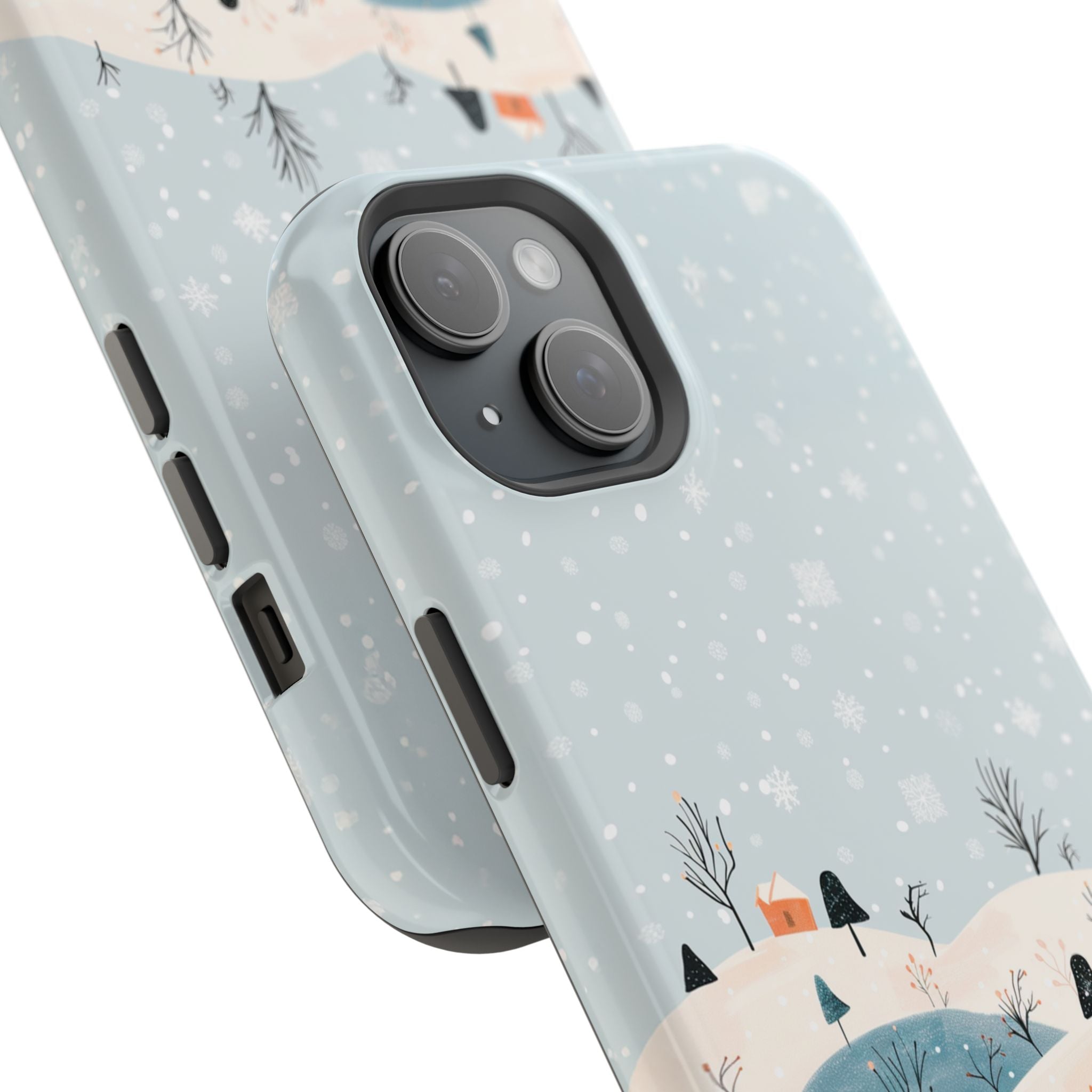 Winter Snowy Hills Magnetic Impact Phone Case — Cute Scenic Landscape iPhone Cover