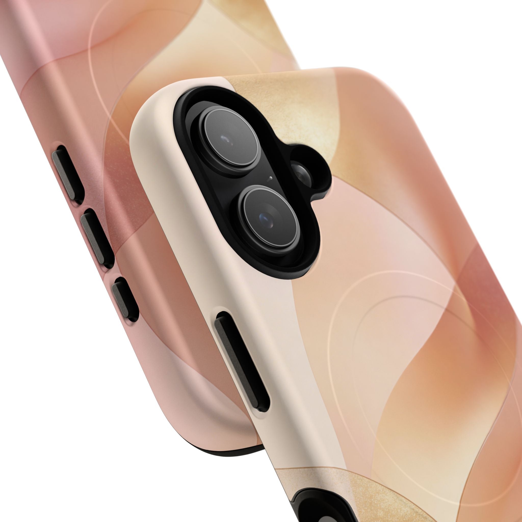 Magnetic Tough Phone Case — Abstract Peach Wave Armor