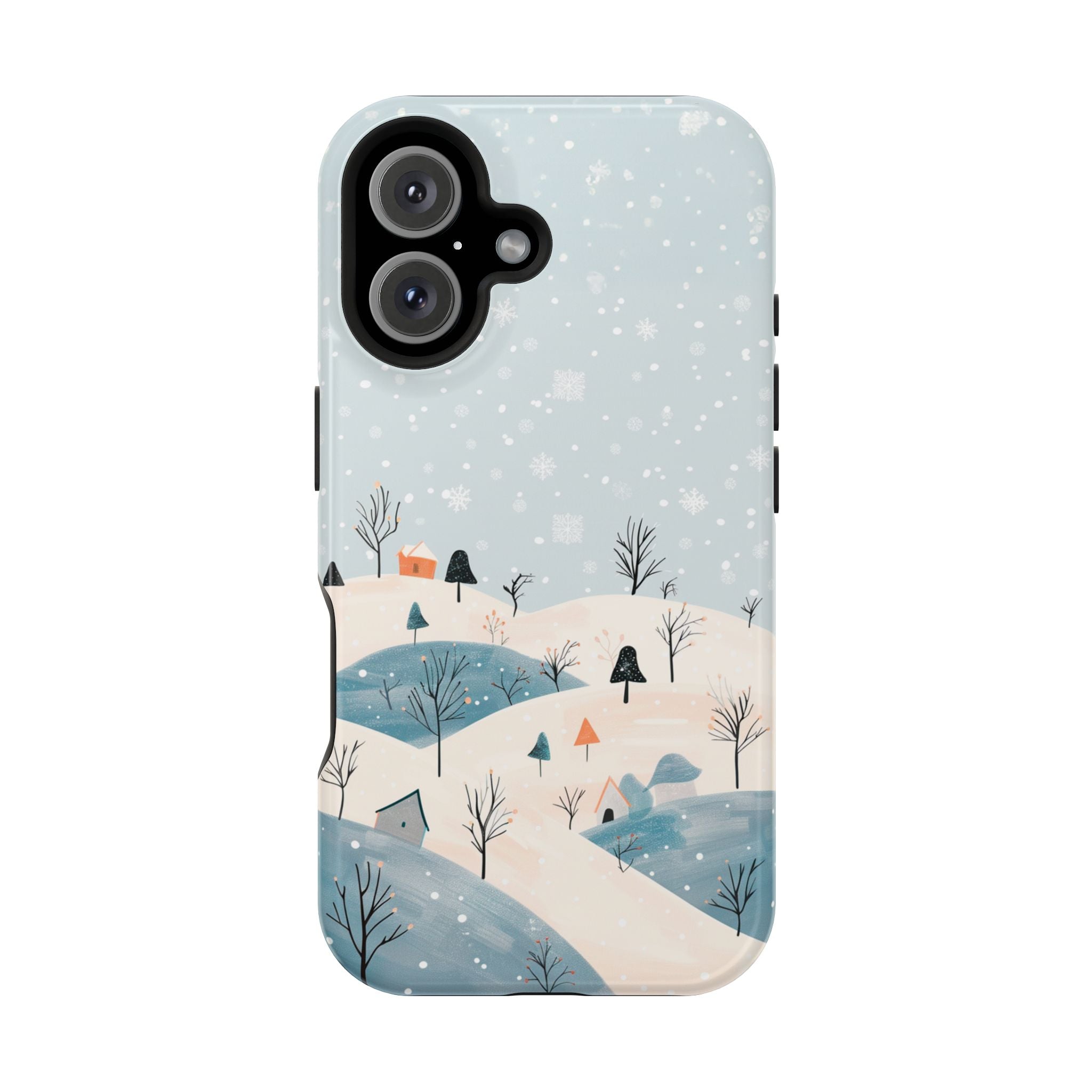 Winter Snowy Hills Magnetic Impact Phone Case — Cute Scenic Landscape iPhone Cover