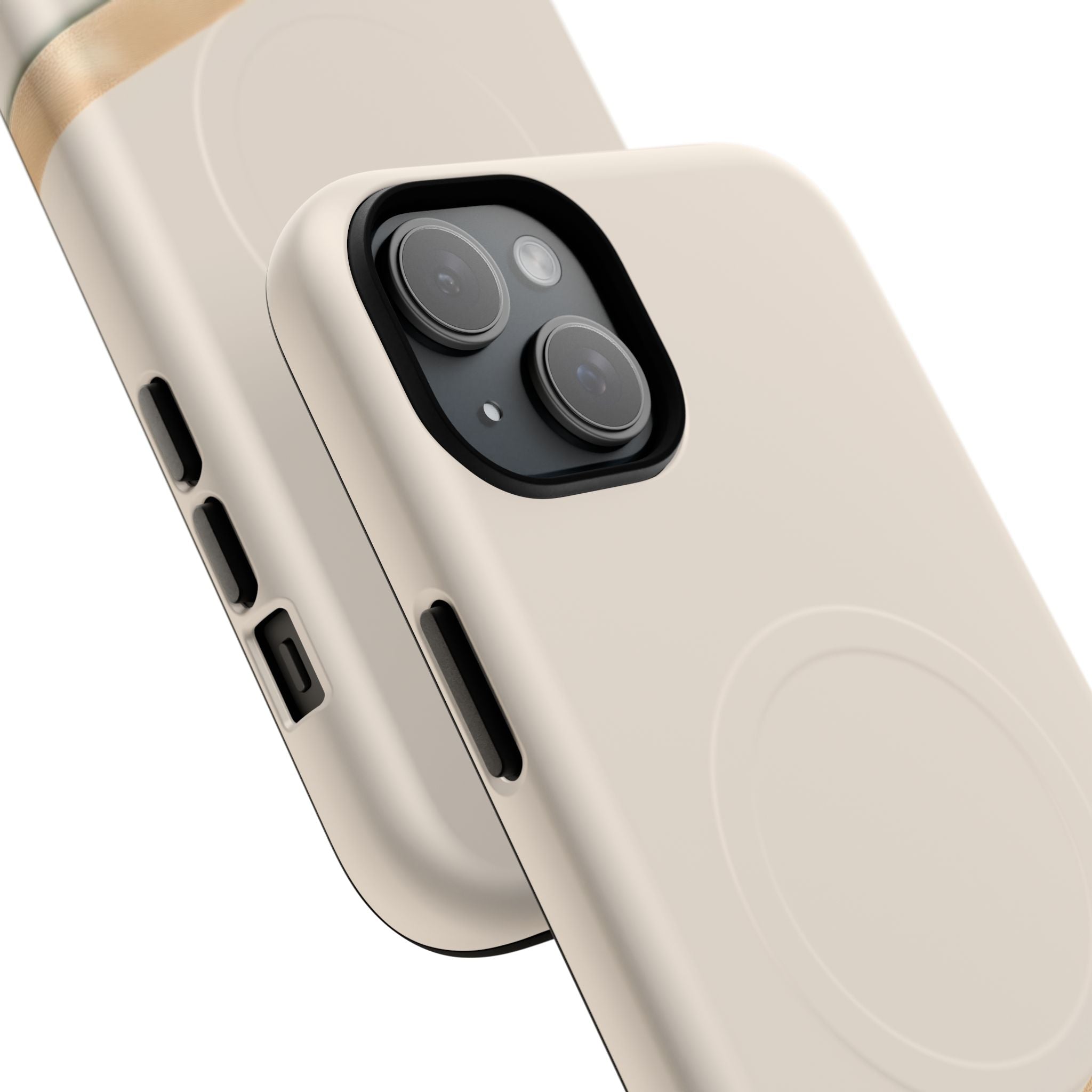 MagSafe Tough Phone Case — Sleek Sandstone with Gold Accent
