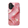 Pink Marble Tough Magnetic Phone Case — Abstract Rose Swirl Magnetic iPhone Cover