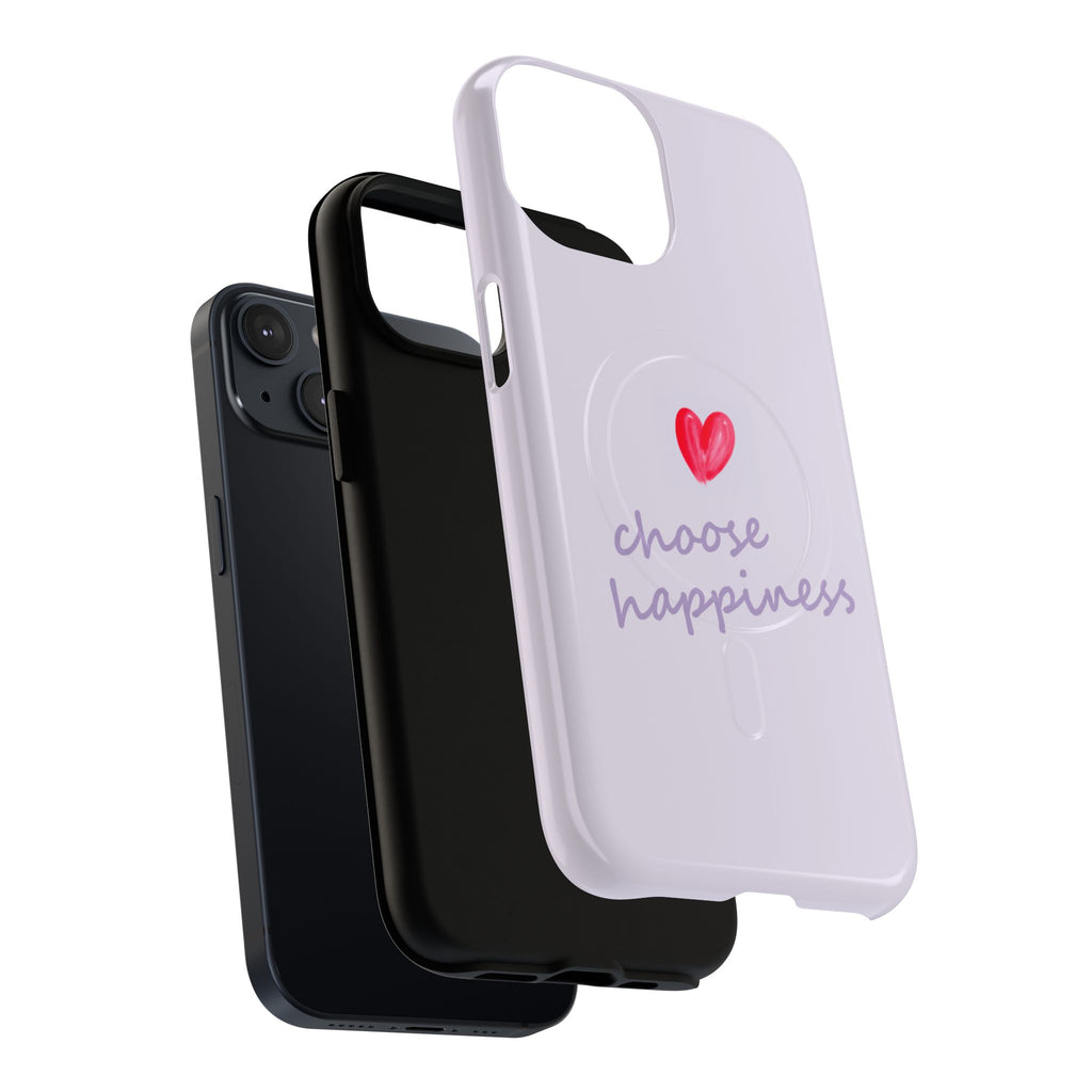 Tough Magnetic Case — "Choose Happiness" Heart Phone Cover