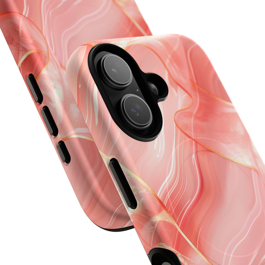 Pink Marble Magnetic Phone Case — Tough Protective iPhone Cover