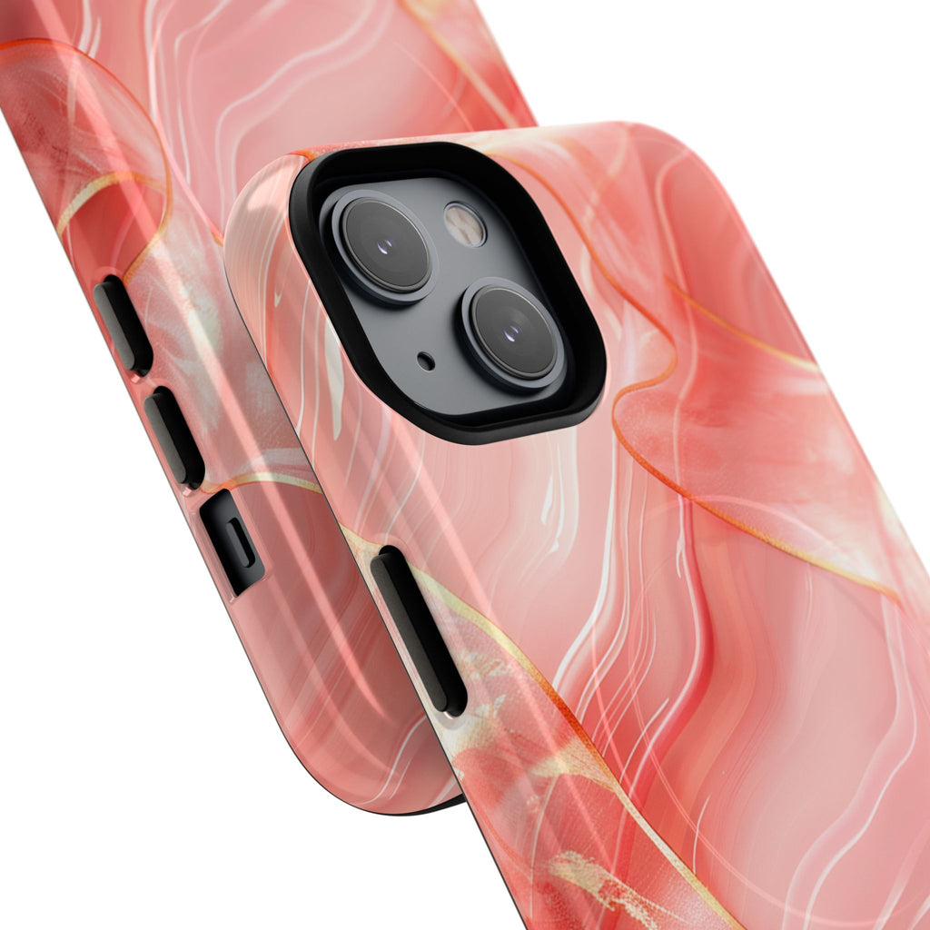 Pink Marble Magnetic Phone Case — Tough Protective iPhone Cover
