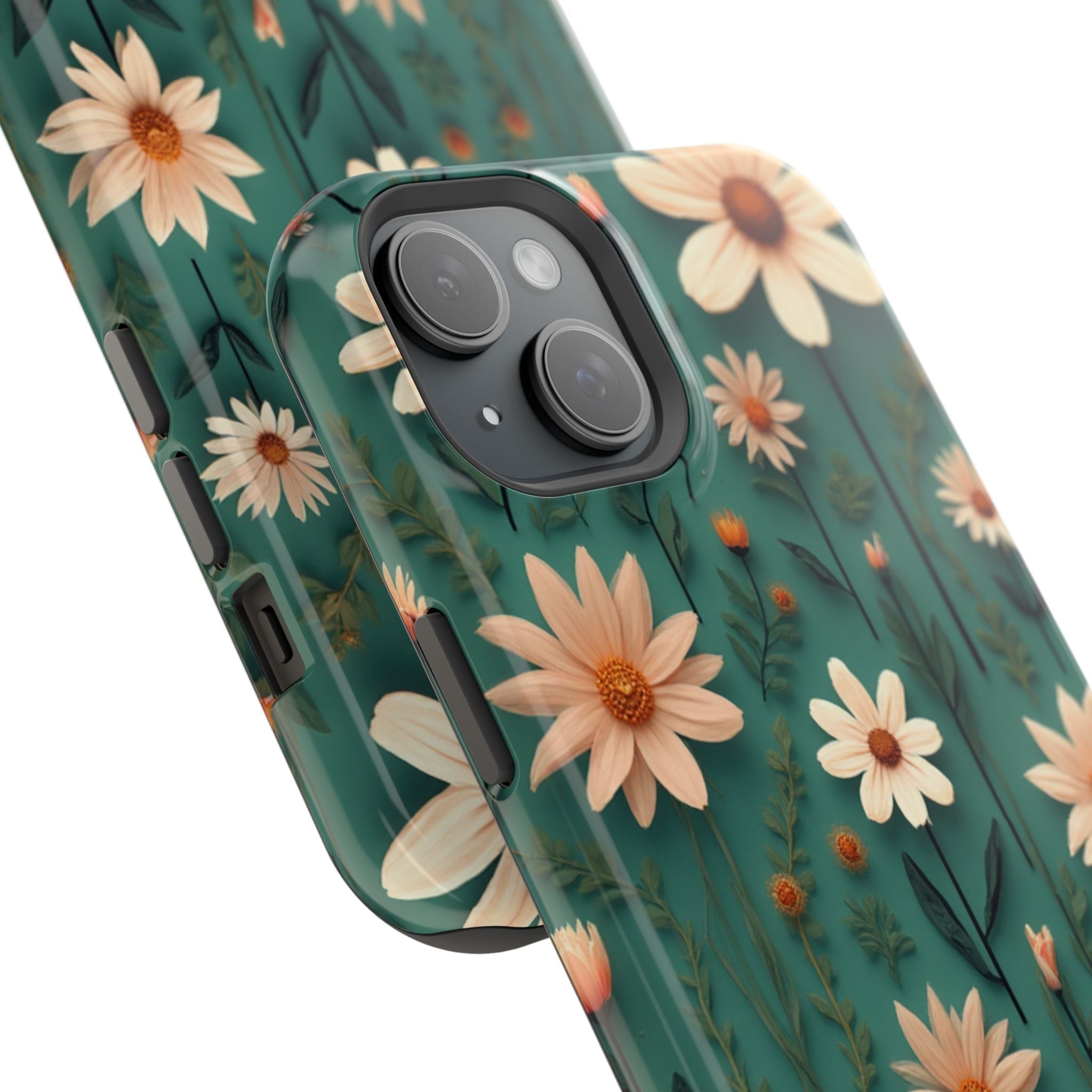 Floral Daisy Magnetic Impact-Resistant Phone Case