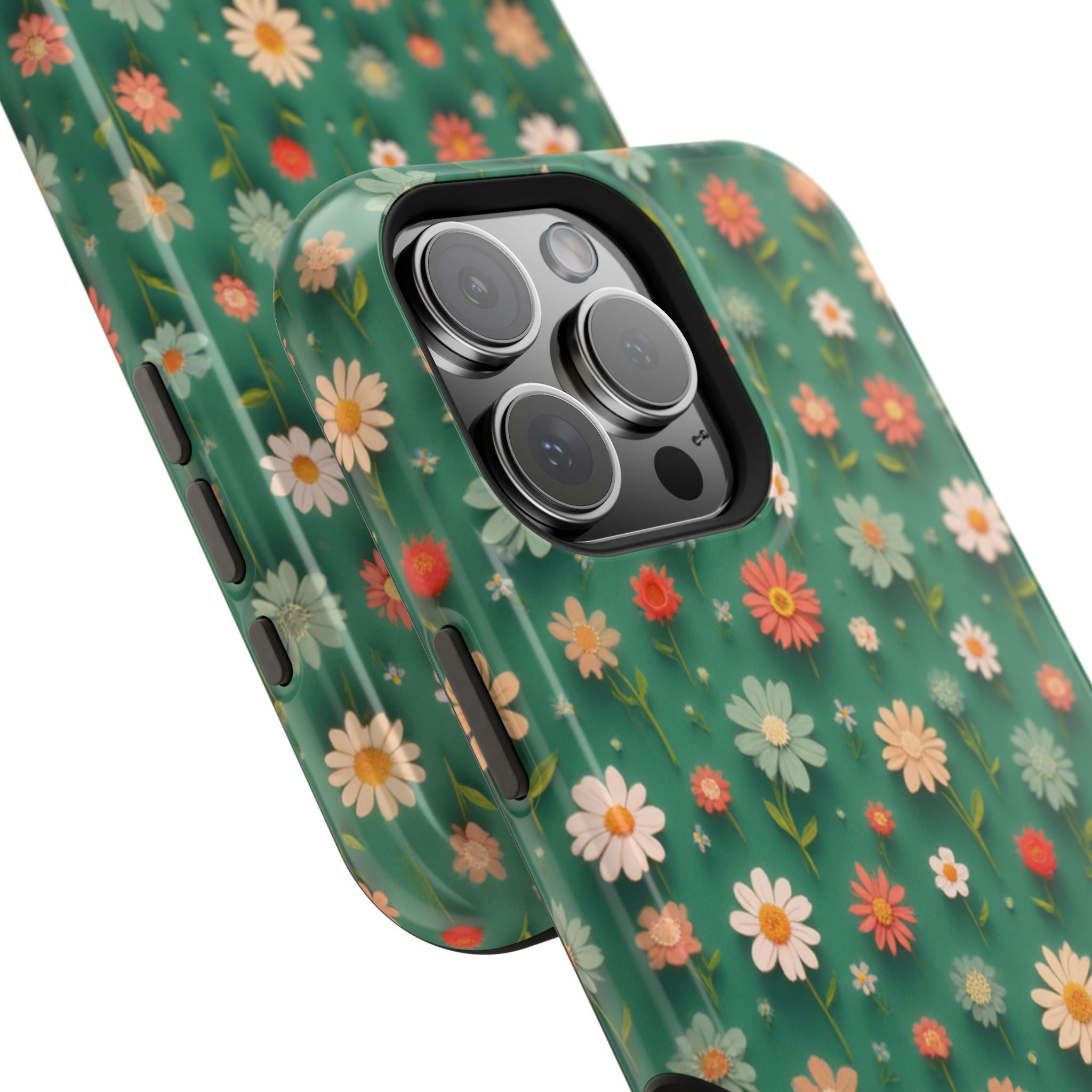 Floral Daisy Magnetic Impact-Resistant Phone Case