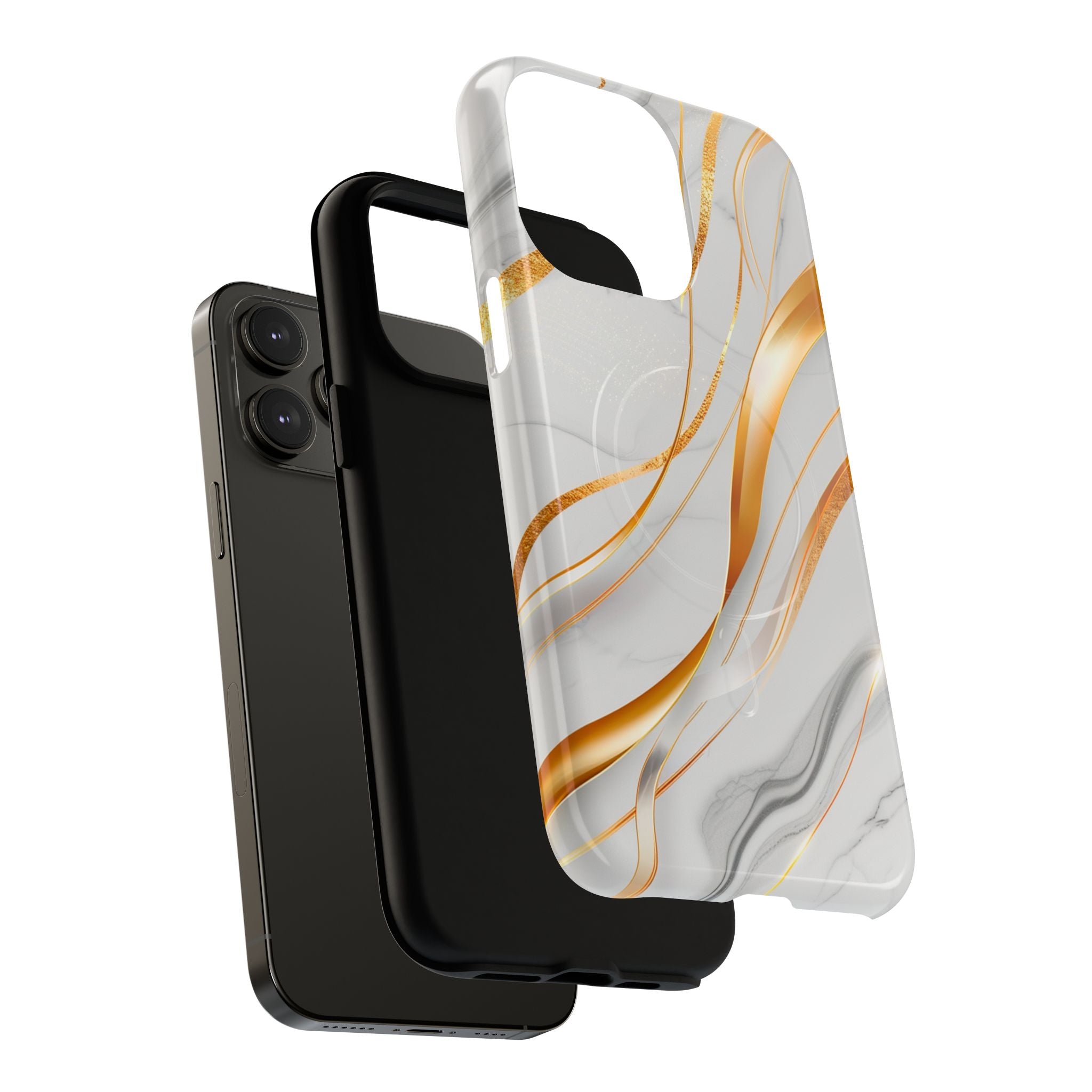 Marble Gold Wave Tough Magnetic Phone Case