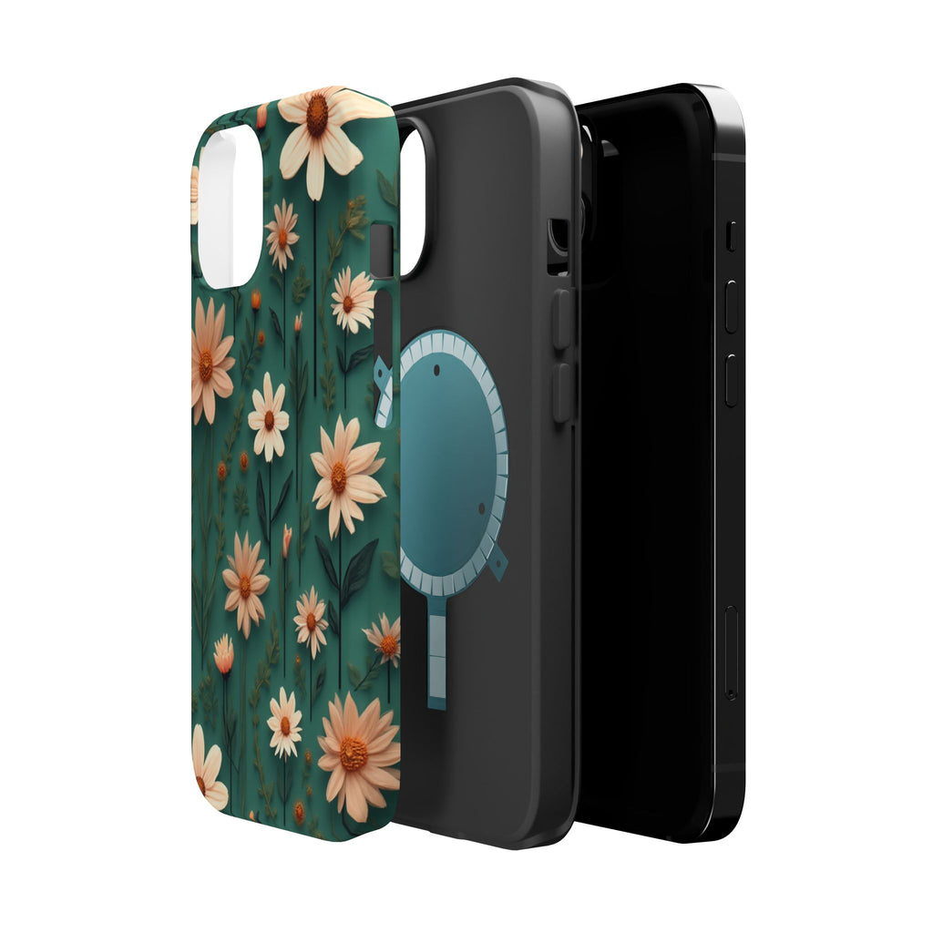 Floral Daisy Magnetic Impact-Resistant Phone Case