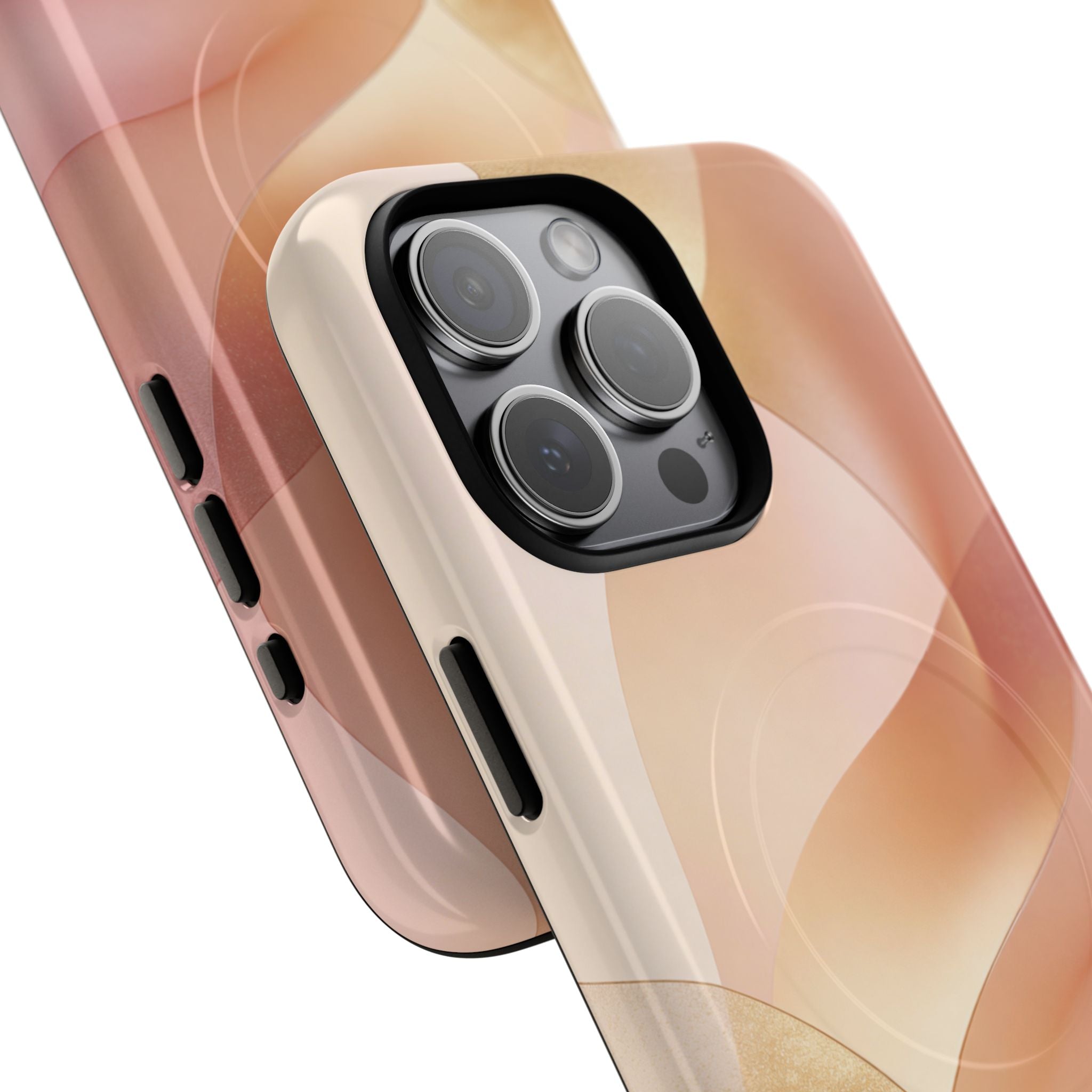 Magnetic Tough Phone Case — Abstract Peach Wave Armor