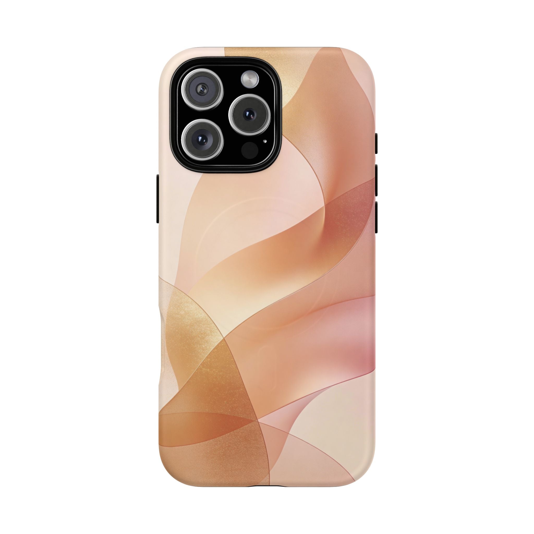Magnetic Tough Phone Case — Abstract Peach Wave Armor