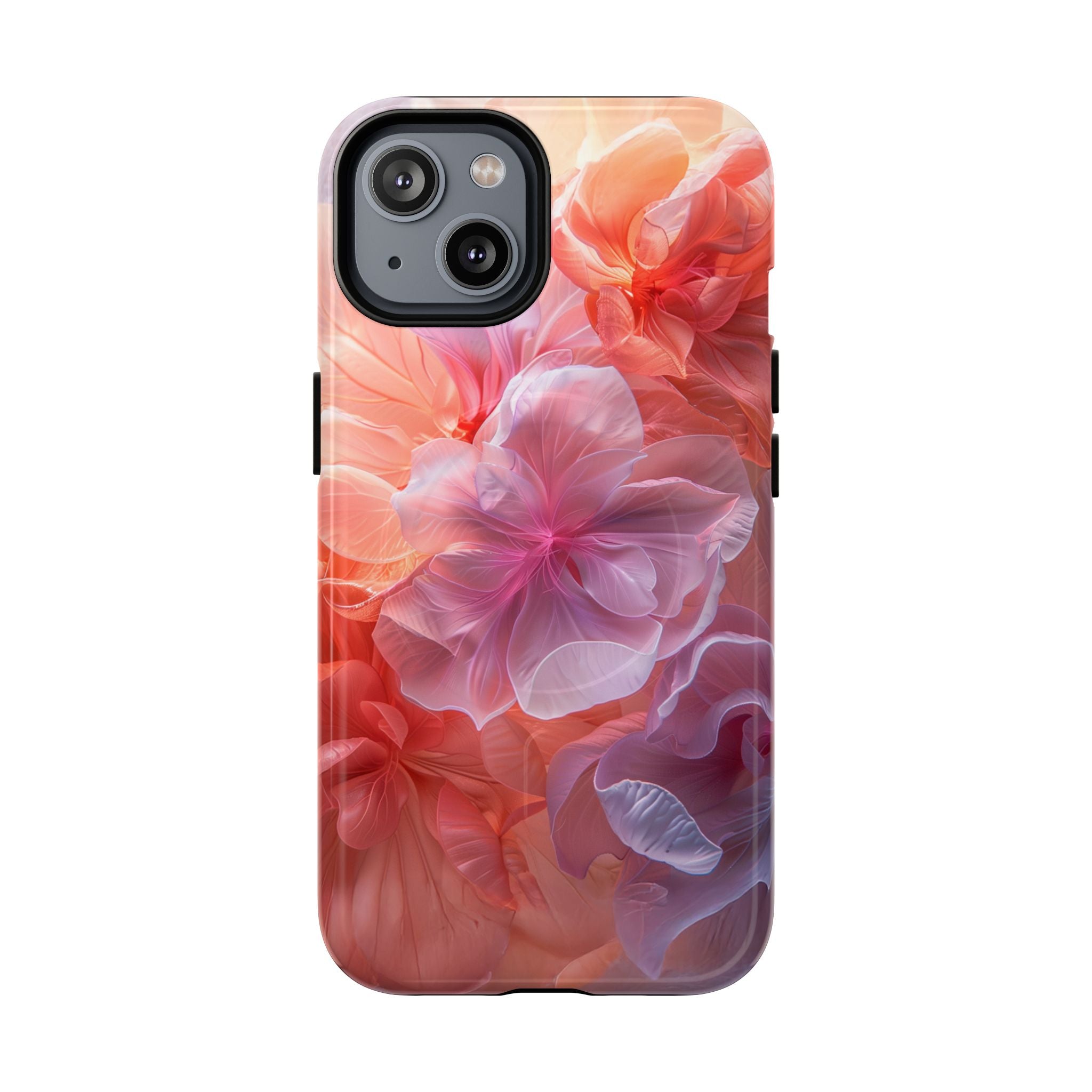 Floral Dream Tough Magnetic Phone Case — Pink Peach Petal Design
