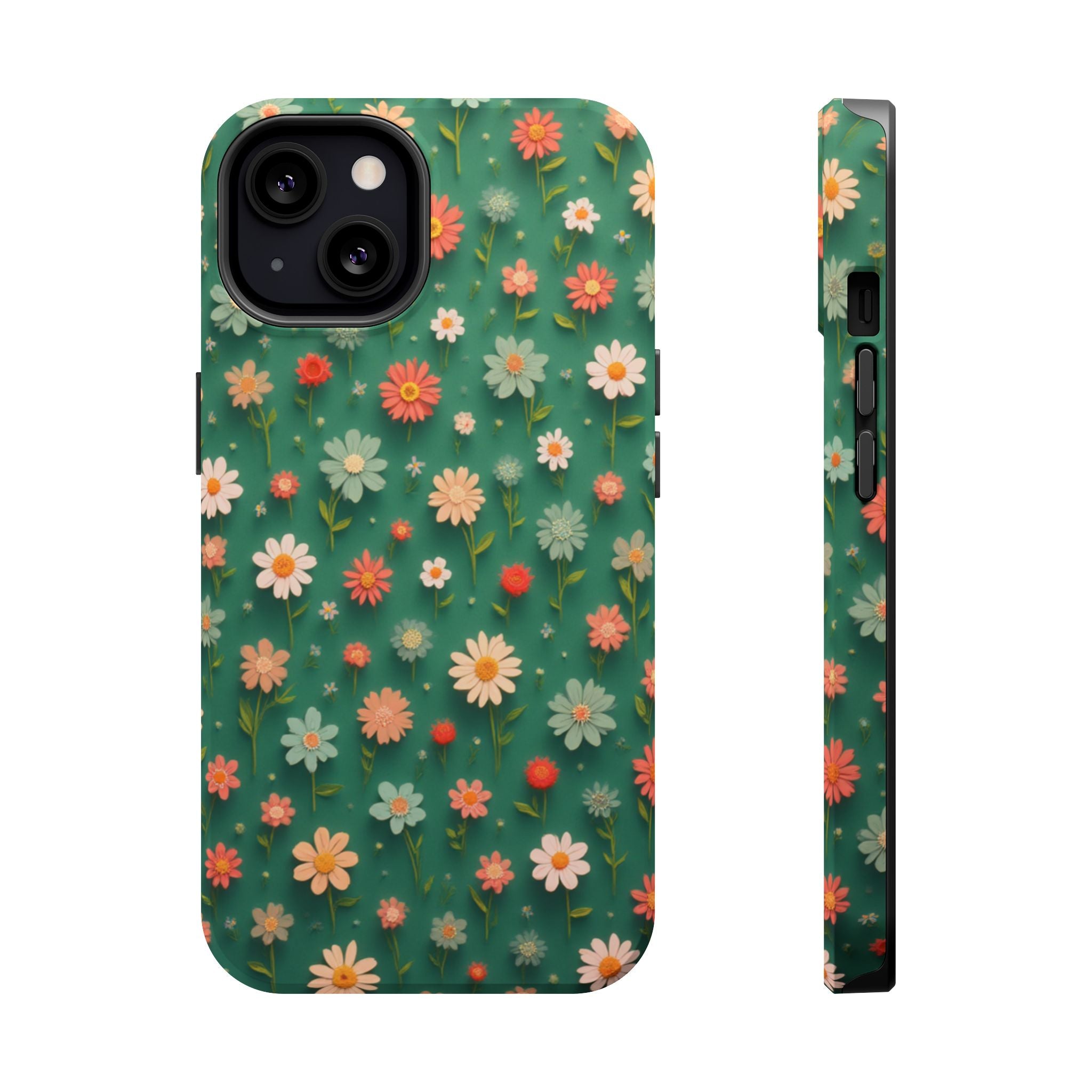 Floral Daisy Magnetic Impact-Resistant Phone Case