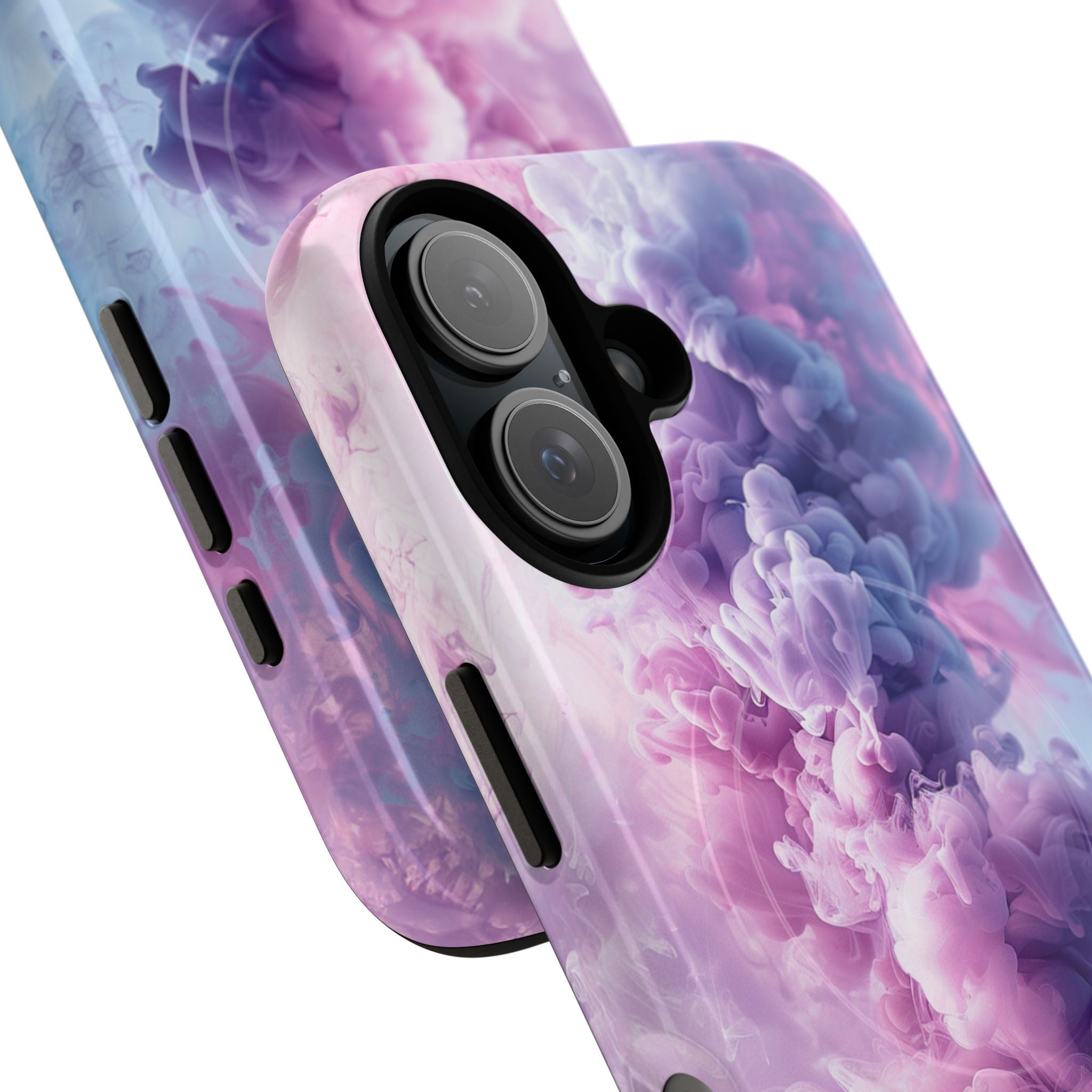 Magnetic Tough Phone Case — Pink & Purple Cloud Smoke Design
