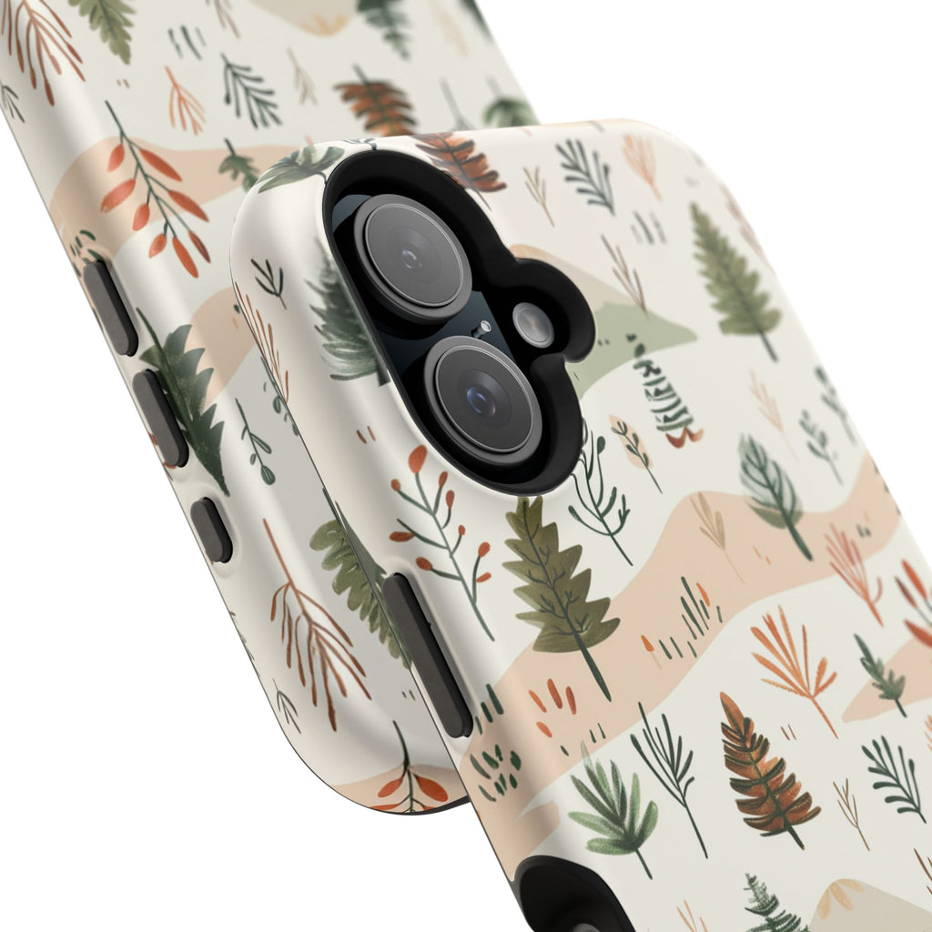 Magnetic Impact-Resistant Phone Case — Woodland Trees Pattern