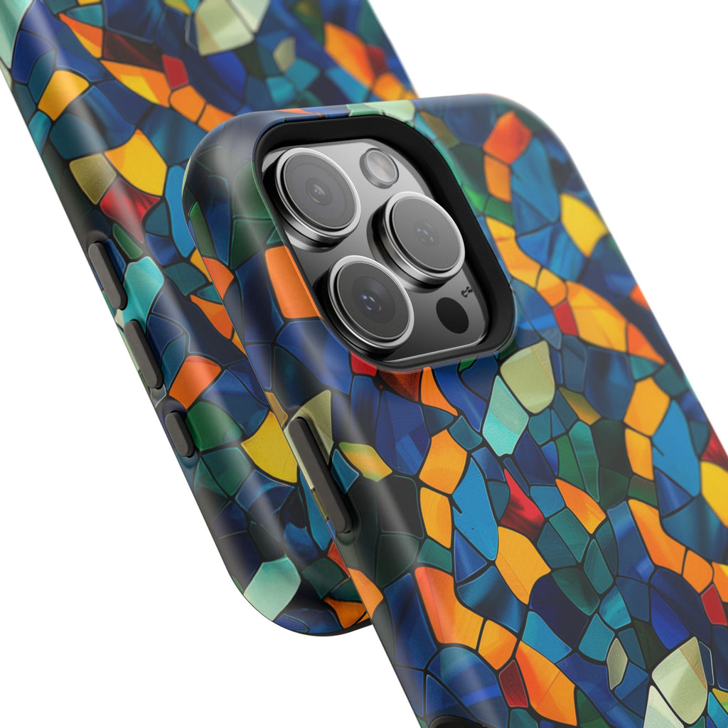 Stained Glass Mosaic Magnetic Impact Phone Case — Durable Protective Cover