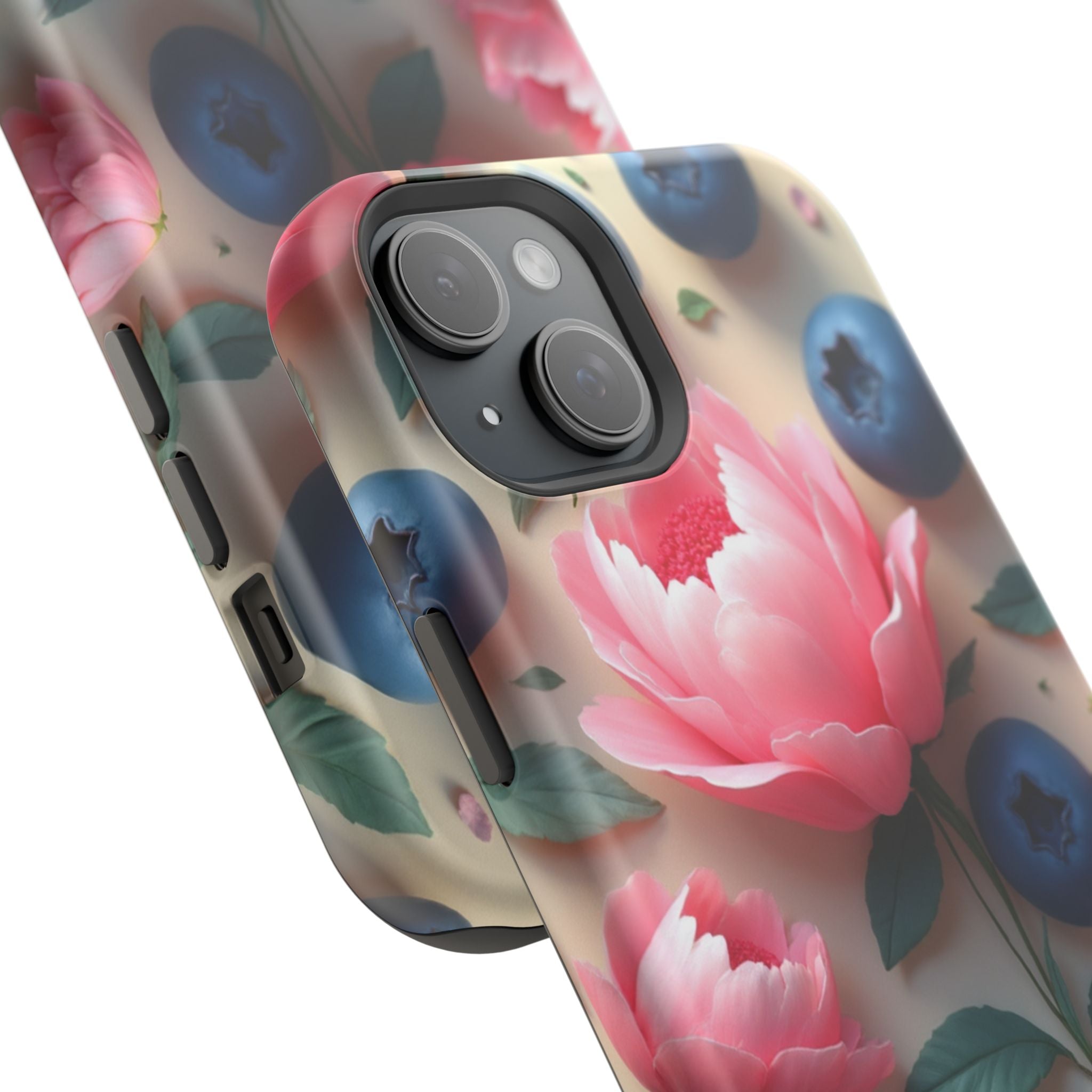 Floral Blueberry Phone Case — Magnetic Impact-Resistant