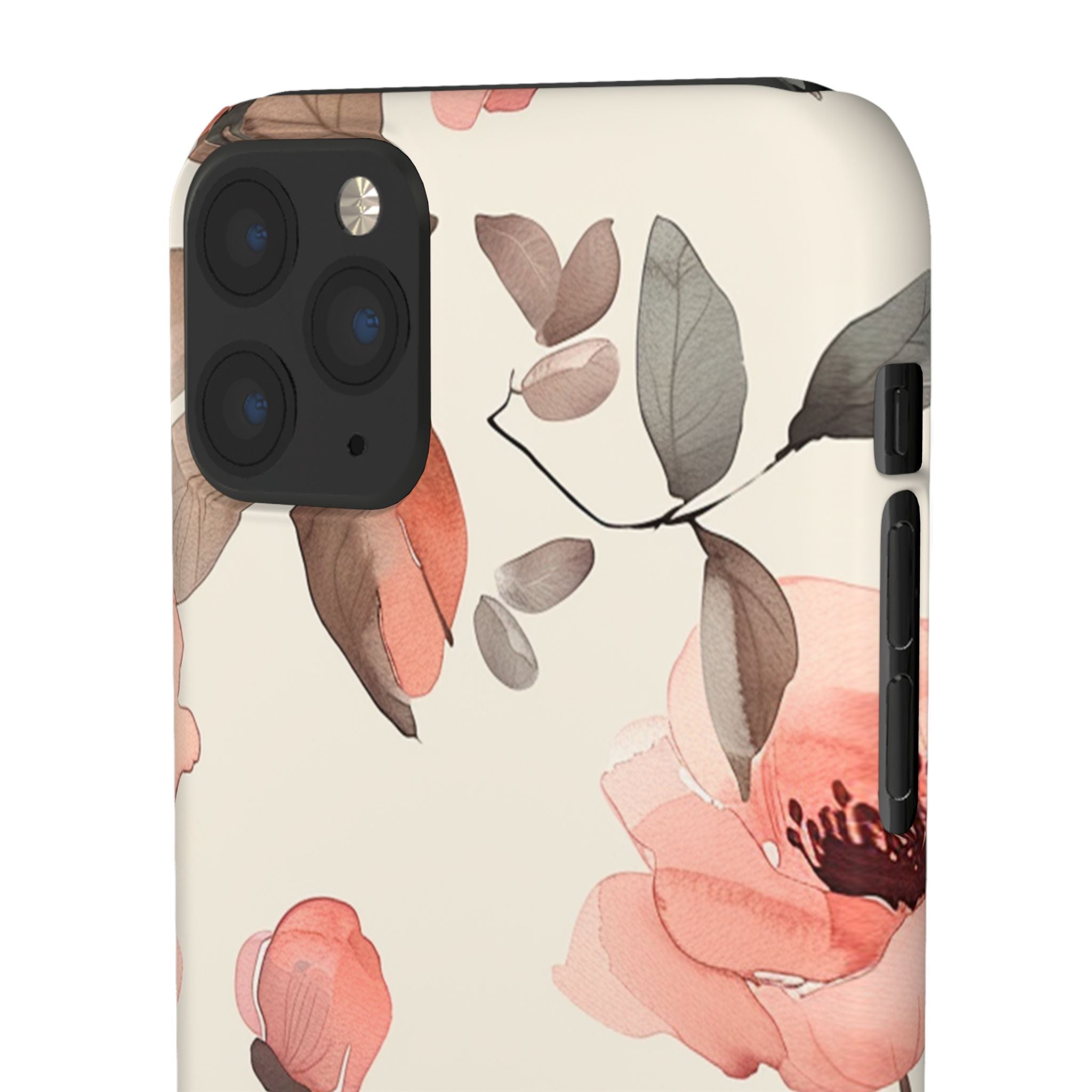 Floral Snap Phone Case — Blush Watercolor Poppies