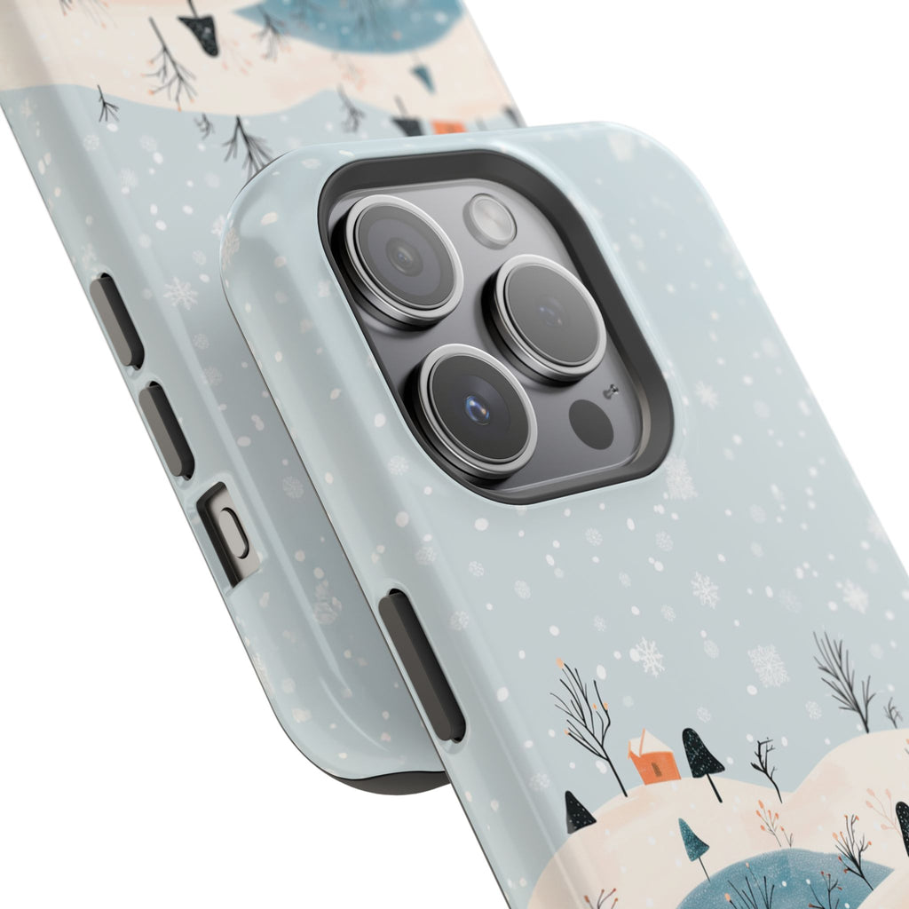 Winter Snowy Hills Magnetic Impact Phone Case — Cute Scenic Landscape iPhone Cover
