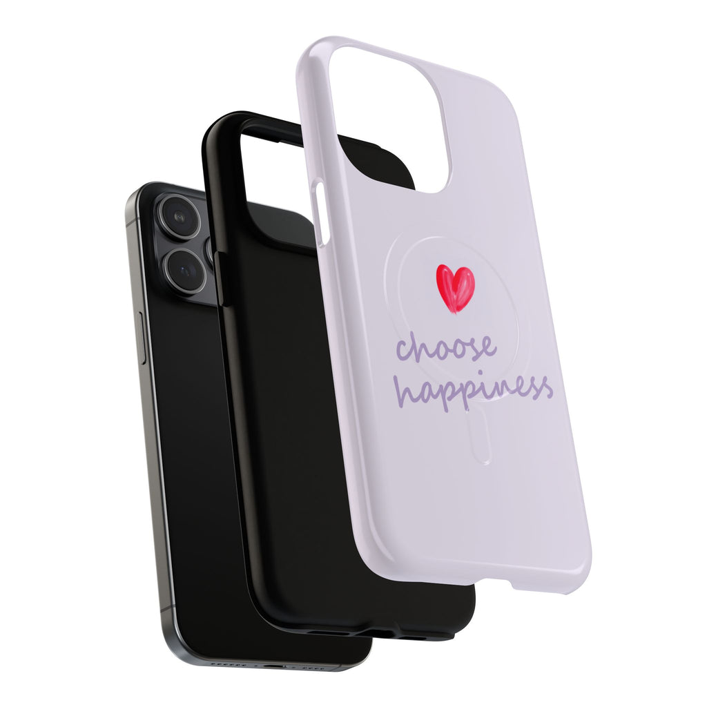 Tough Magnetic Case — "Choose Happiness" Heart Phone Cover