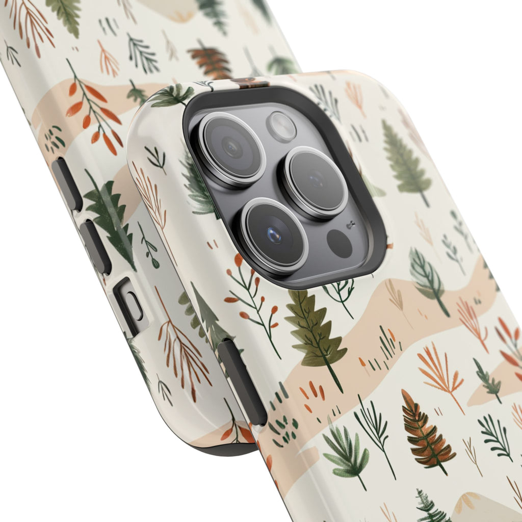 Magnetic Impact-Resistant Phone Case — Woodland Trees Pattern