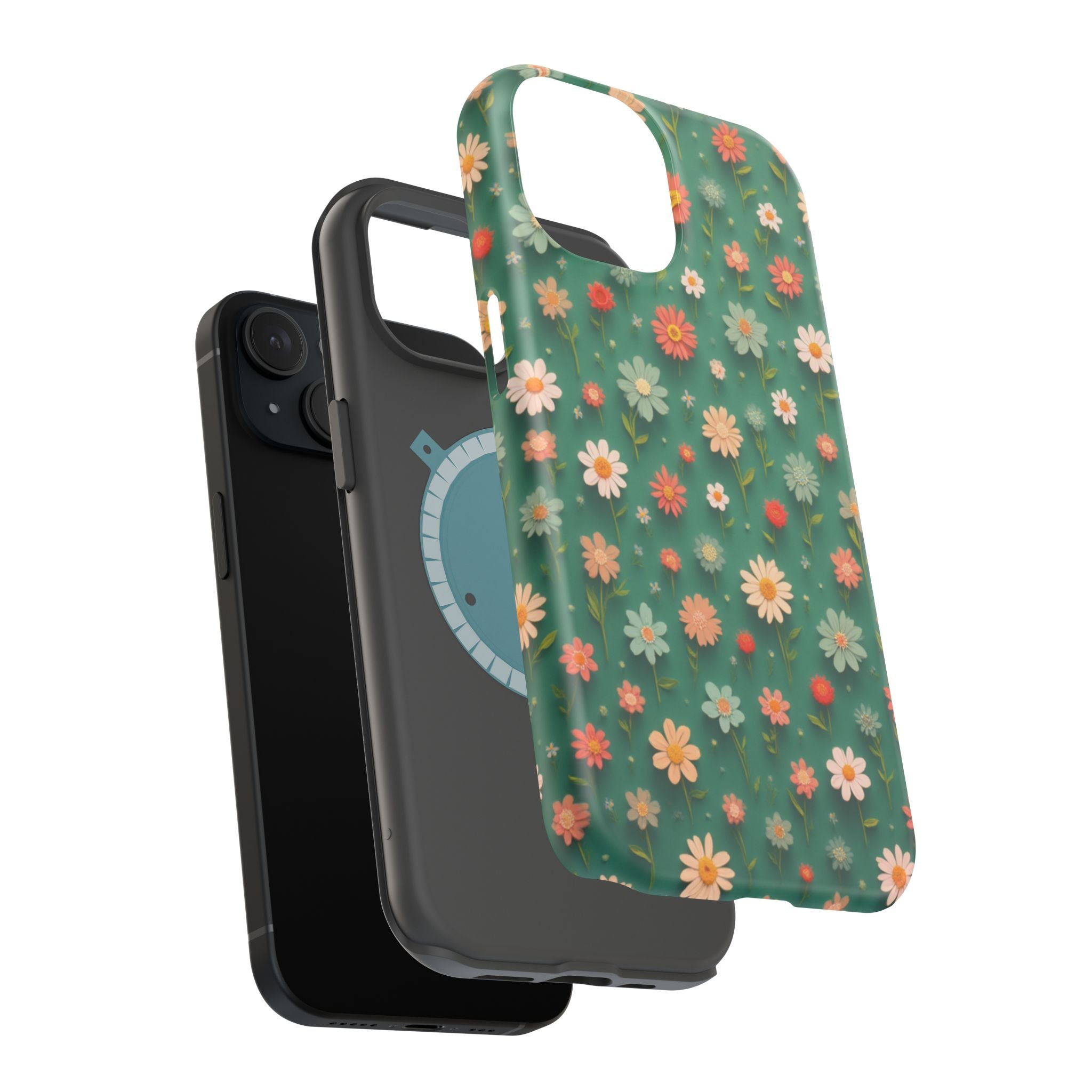 Floral Daisy Magnetic Impact-Resistant Phone Case
