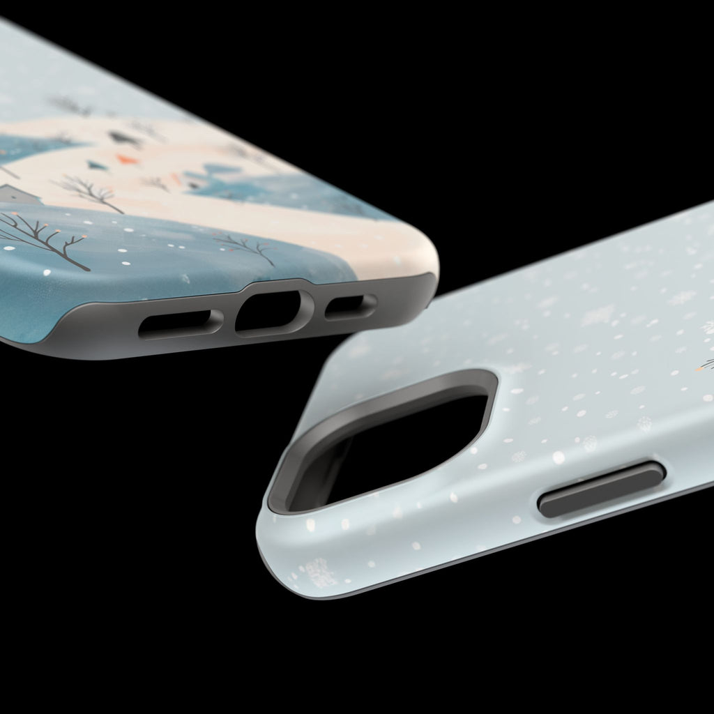 Winter Snowy Hills Magnetic Impact Phone Case — Cute Scenic Landscape iPhone Cover