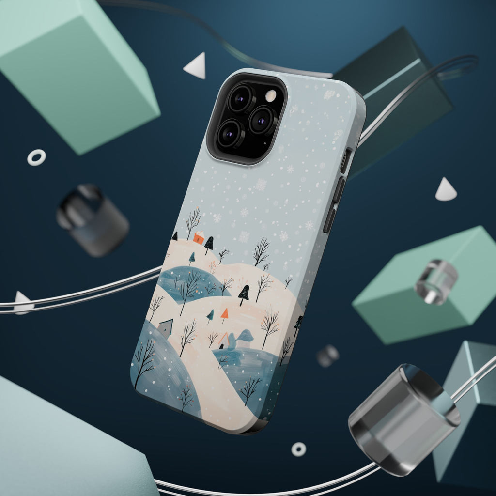 Winter Snowy Hills Magnetic Impact Phone Case — Cute Scenic Landscape iPhone Cover