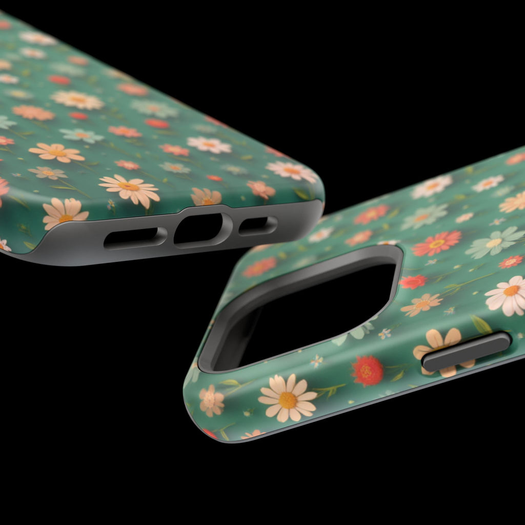 Floral Daisy Magnetic Impact-Resistant Phone Case