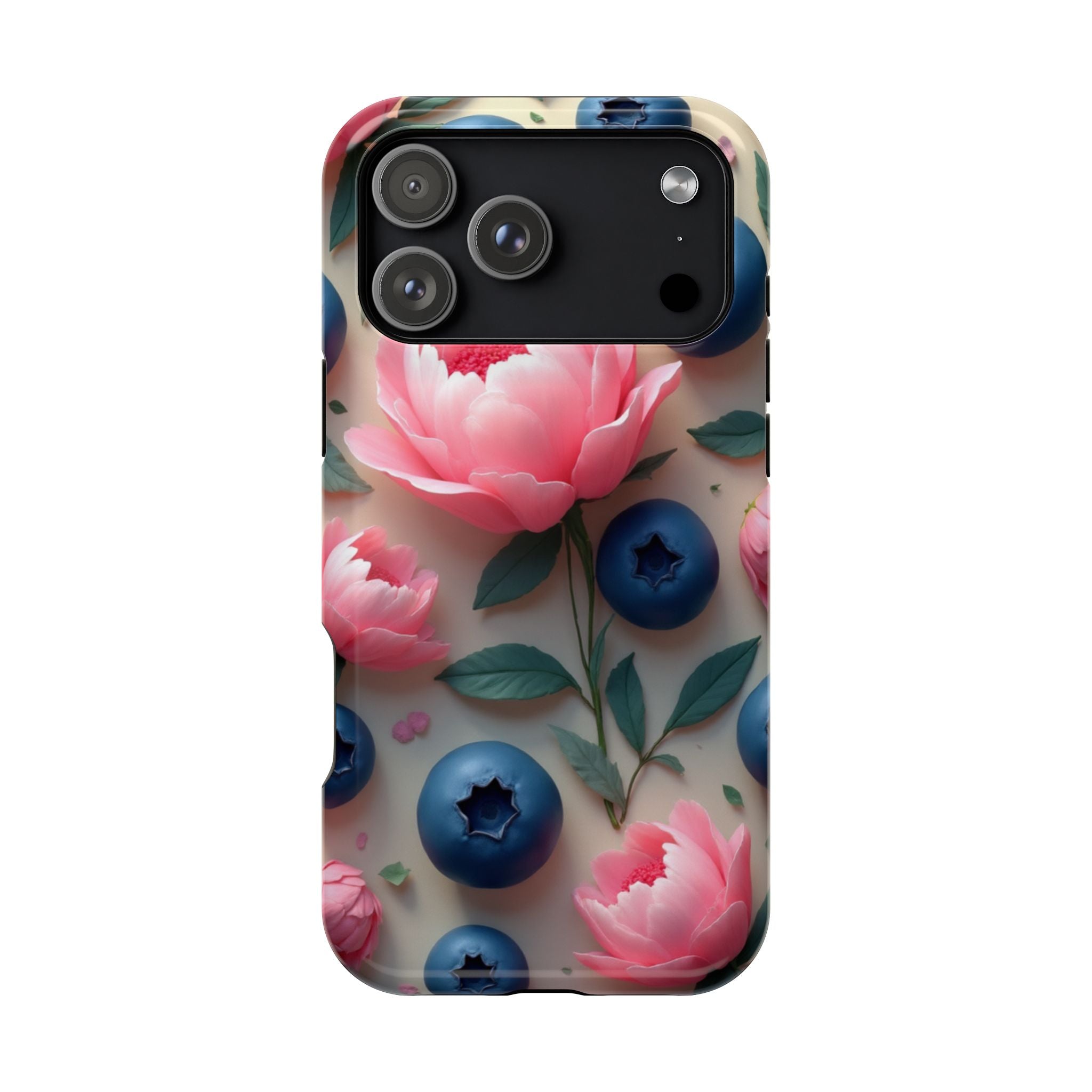 Floral Blueberry Phone Case — Magnetic Impact-Resistant