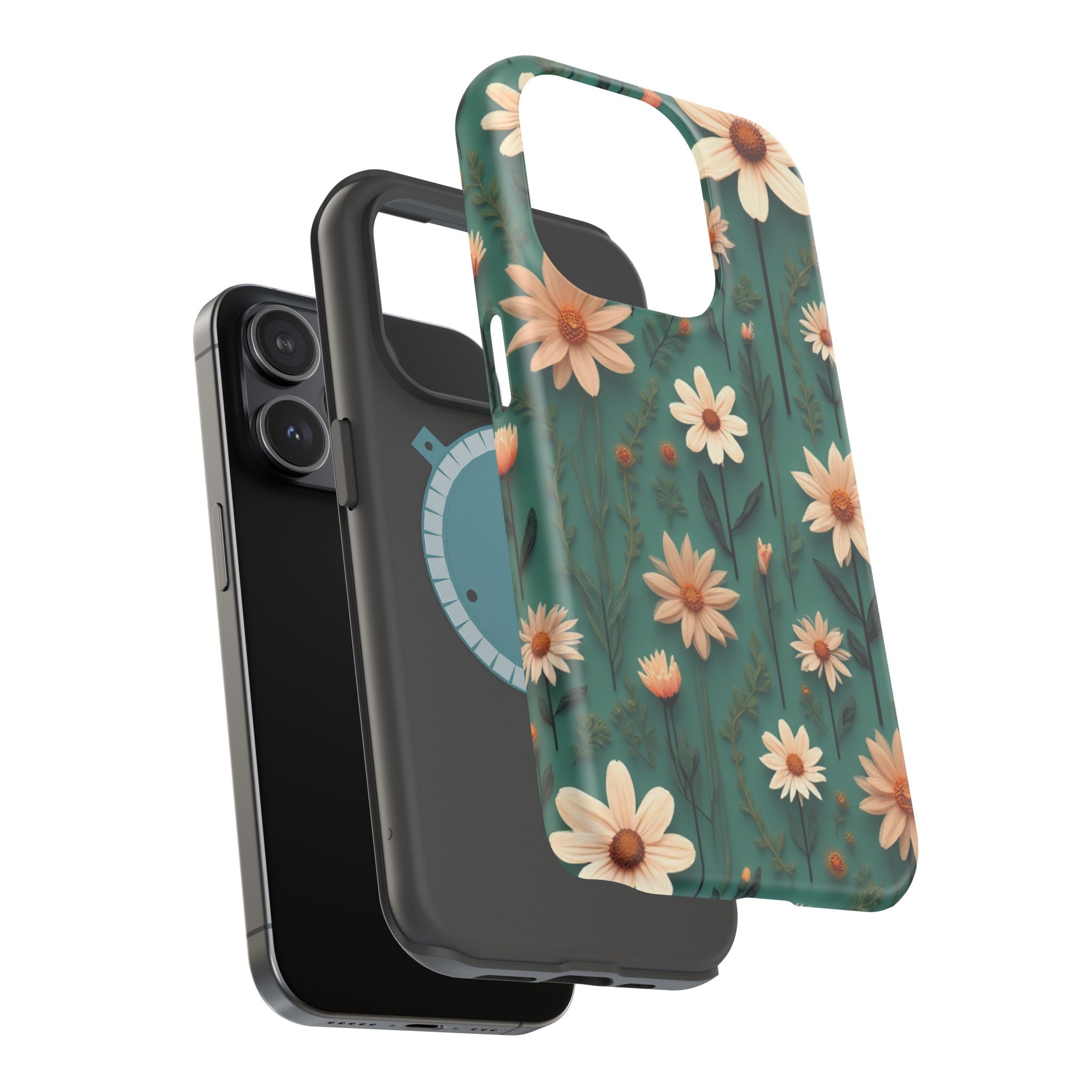 Floral Daisy Magnetic Impact-Resistant Phone Case