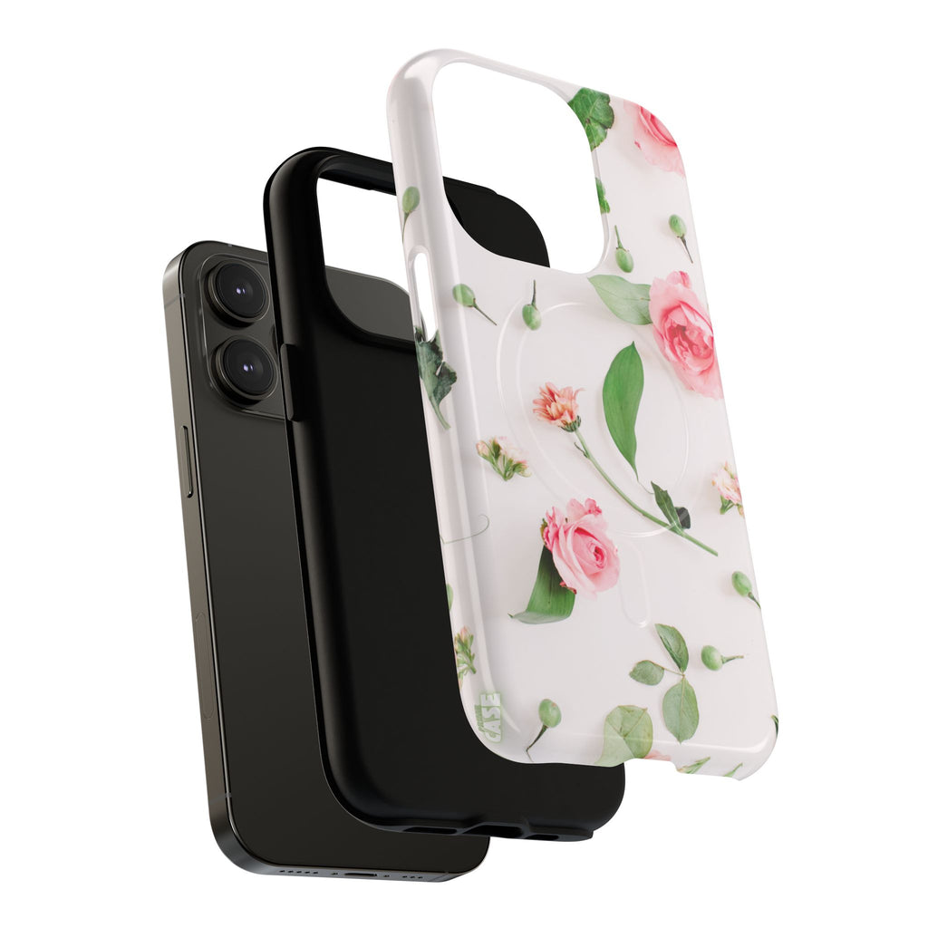 Floral Rose Tough Magnetic Phone Case