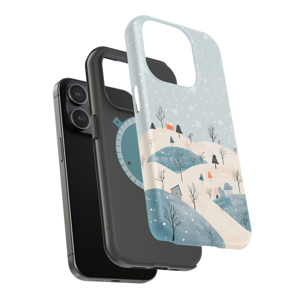 Winter Snowy Hills Magnetic Impact Phone Case — Cute Scenic Landscape iPhone Cover