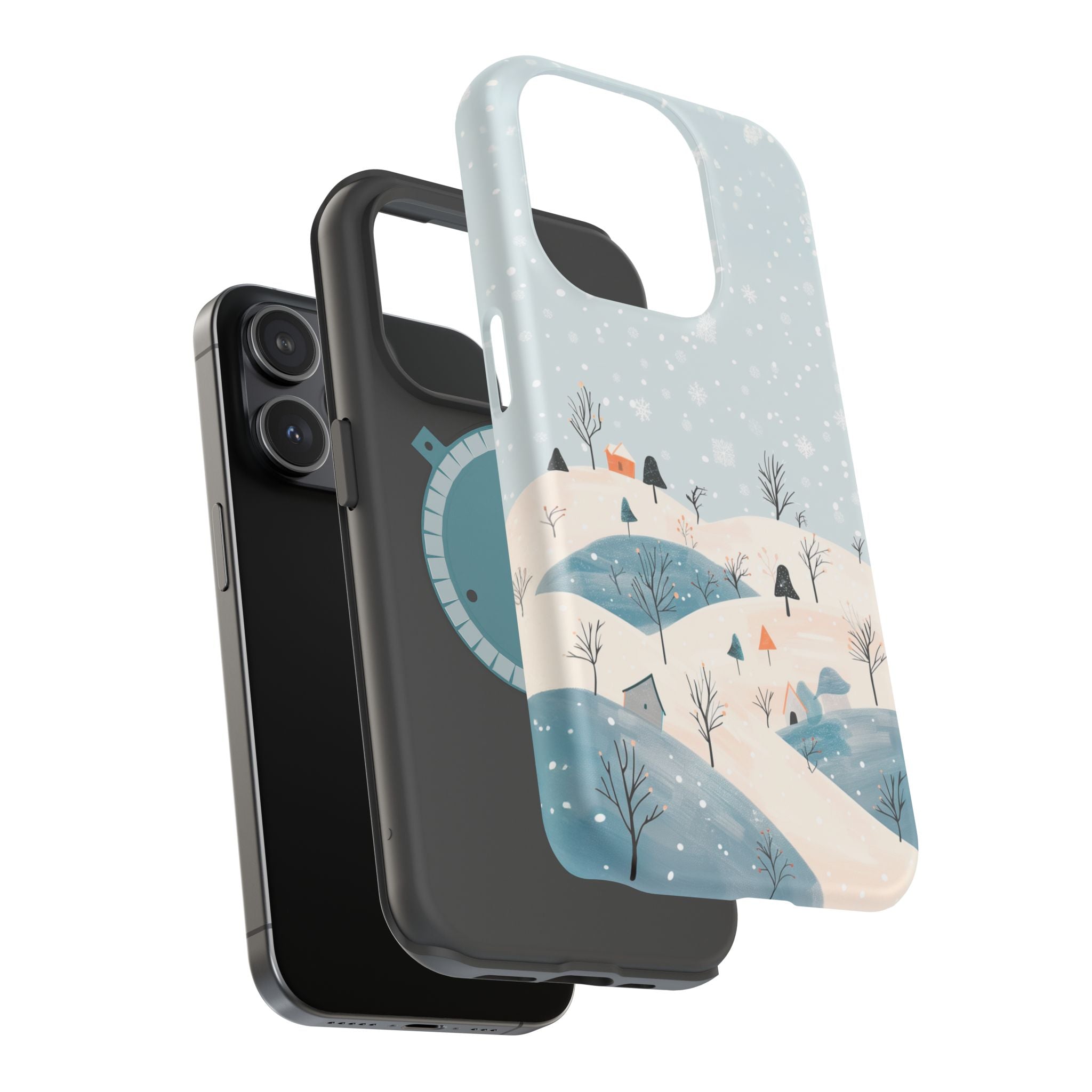 Winter Snowy Hills Magnetic Impact Phone Case — Cute Scenic Landscape iPhone Cover