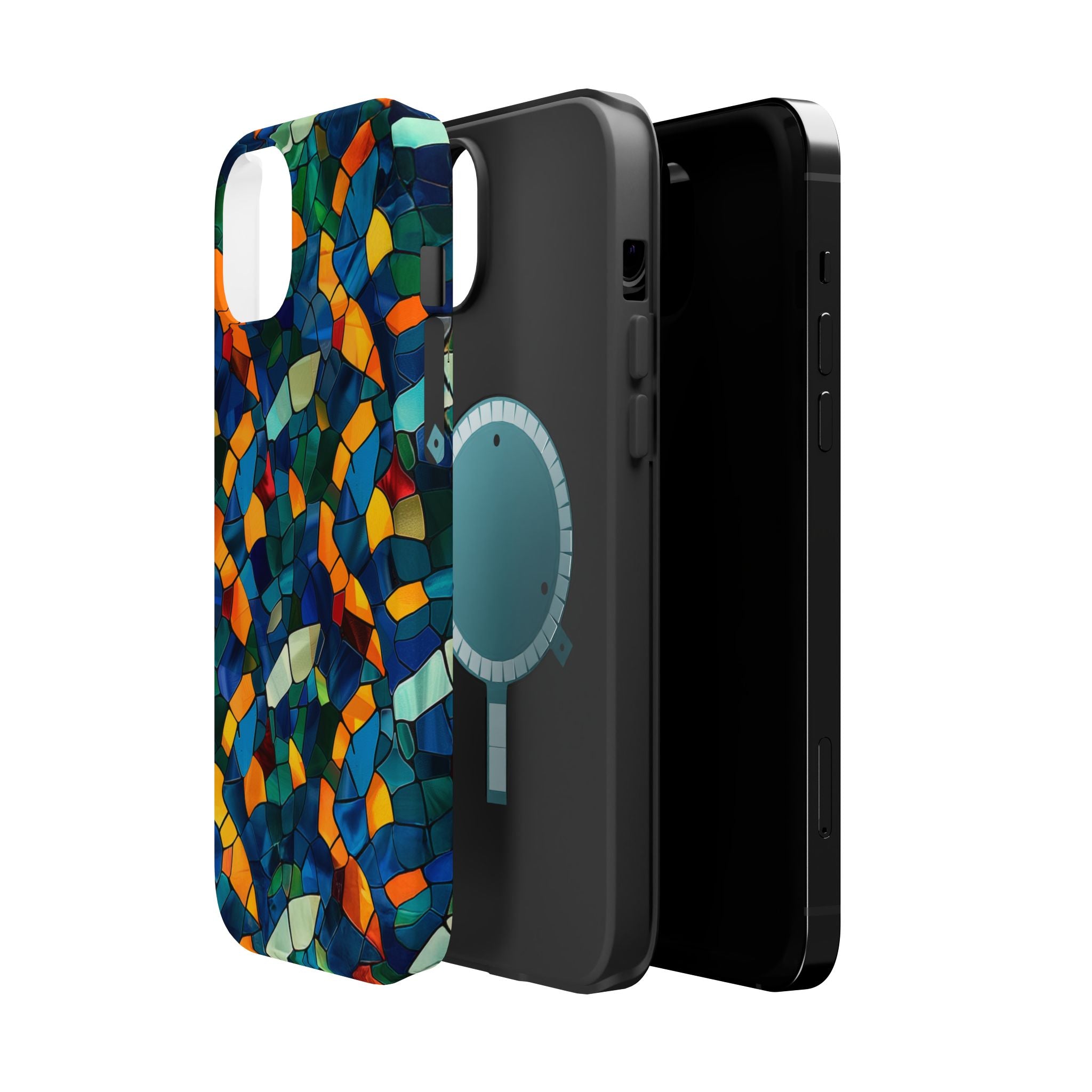 Stained Glass Mosaic Magnetic Impact Phone Case — Durable Protective Cover