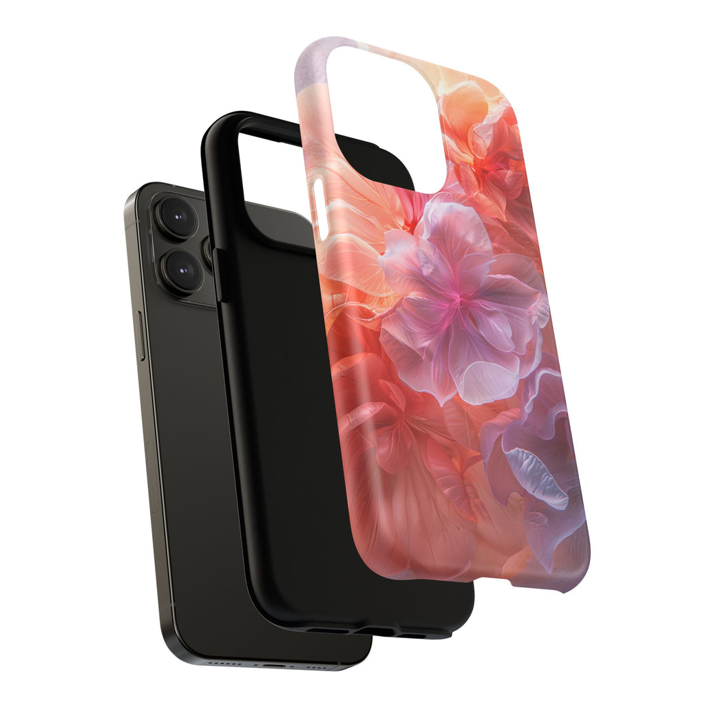 Floral Dream Tough Magnetic Phone Case — Pink Peach Petal Design