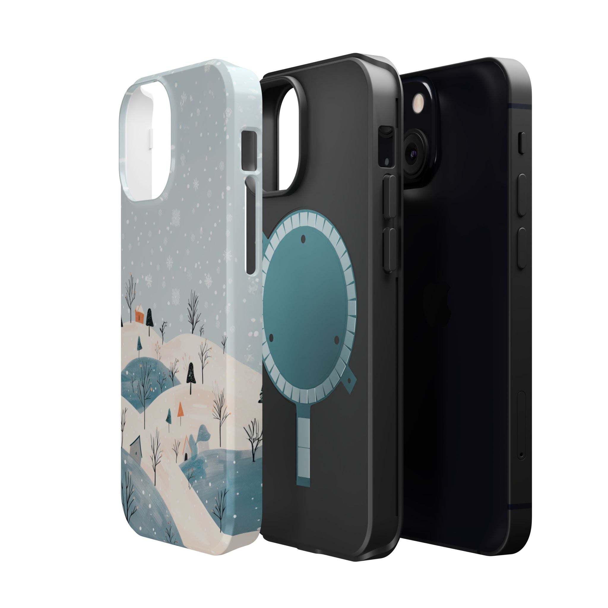 Winter Snowy Hills Magnetic Impact Phone Case — Cute Scenic Landscape iPhone Cover